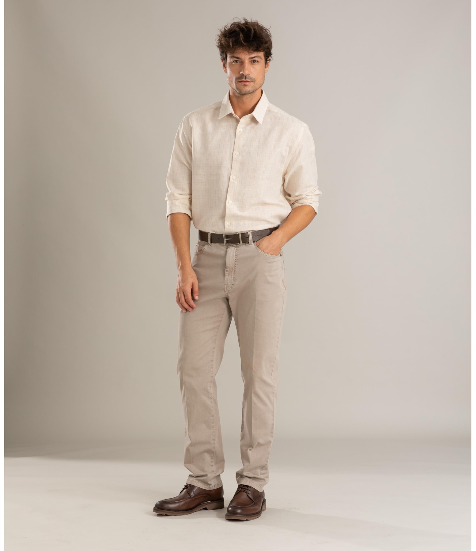 Camisa Linho  Enzo Natural