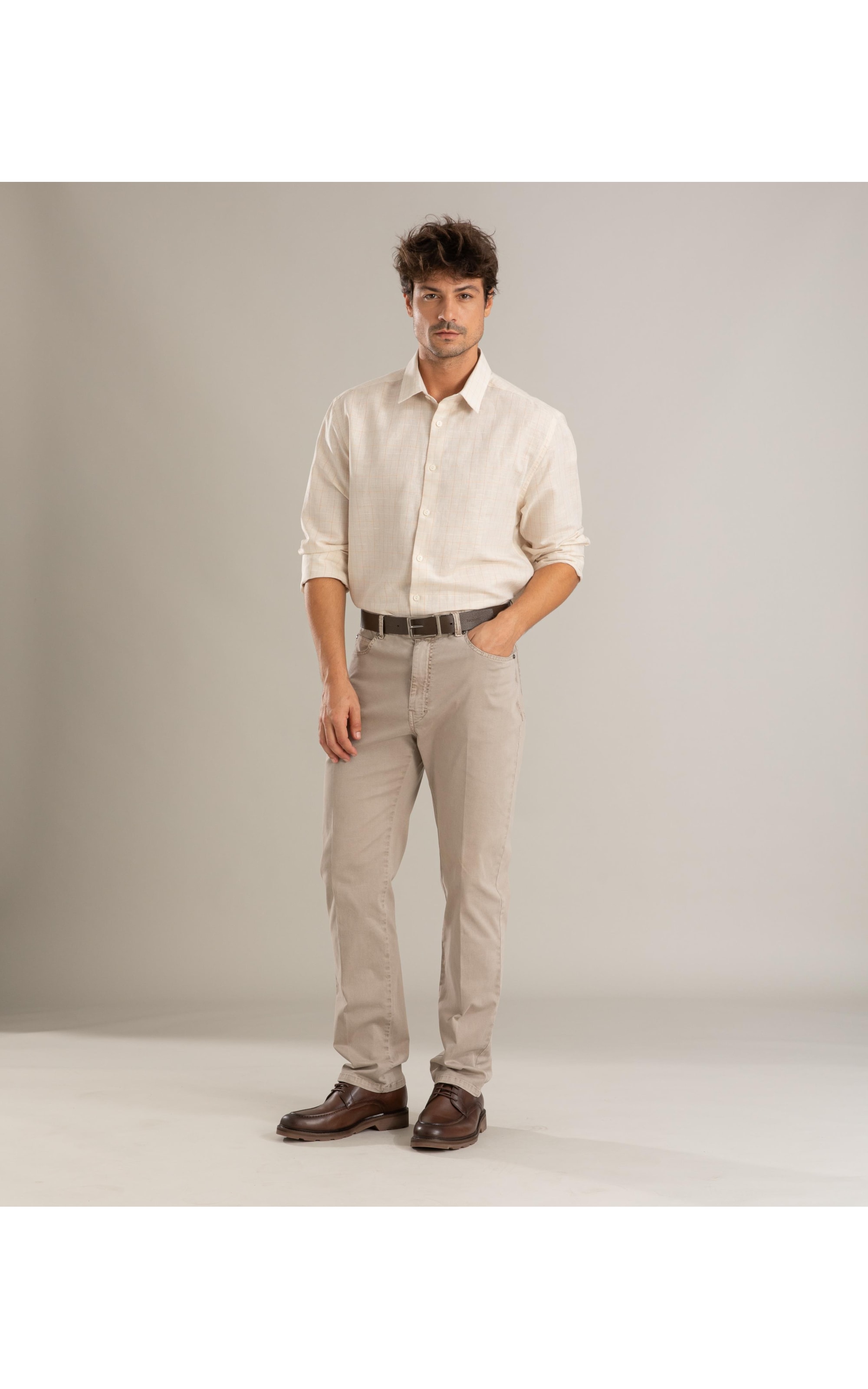 Camisa Linho  Enzo Natural