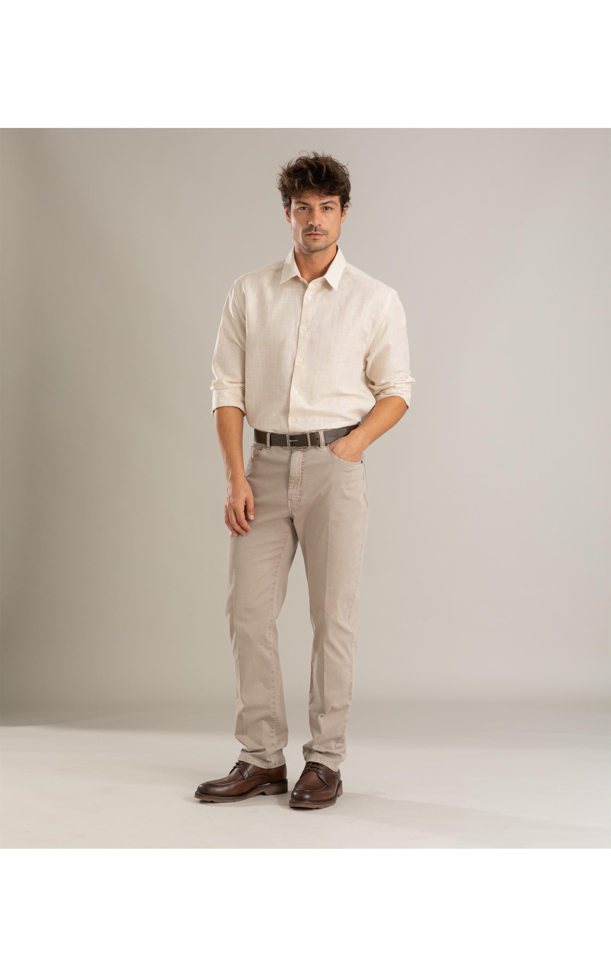 Camisa Linho  Enzo Natural
