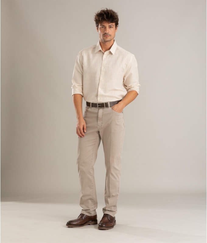 Camisa Linho  Enzo Natural