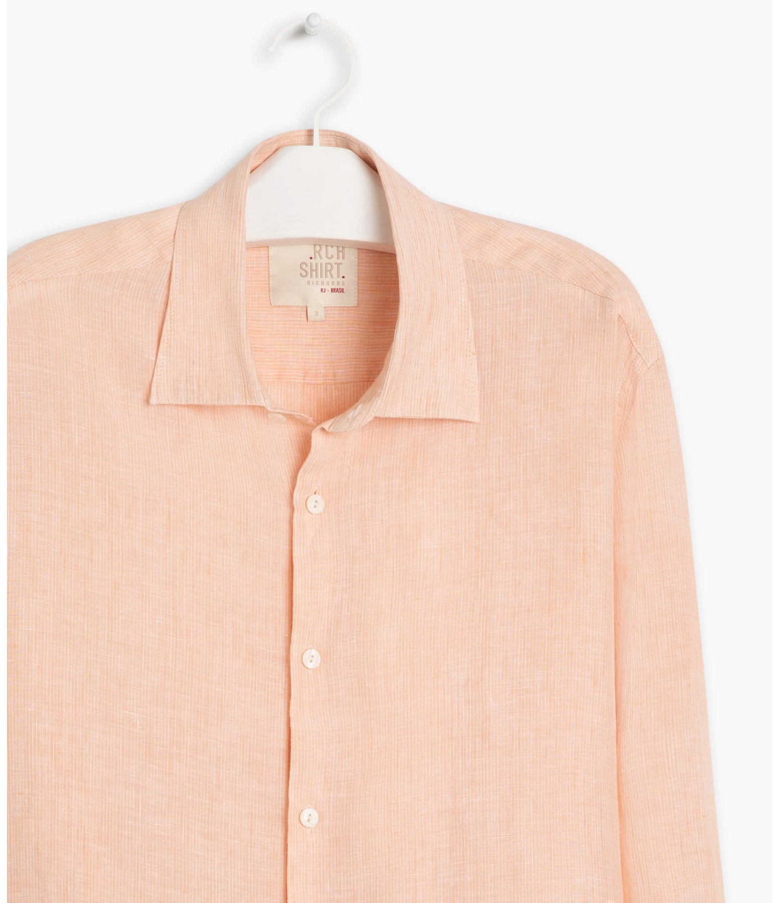 Camisa Linho  Enzo Puro  Ml Laranja