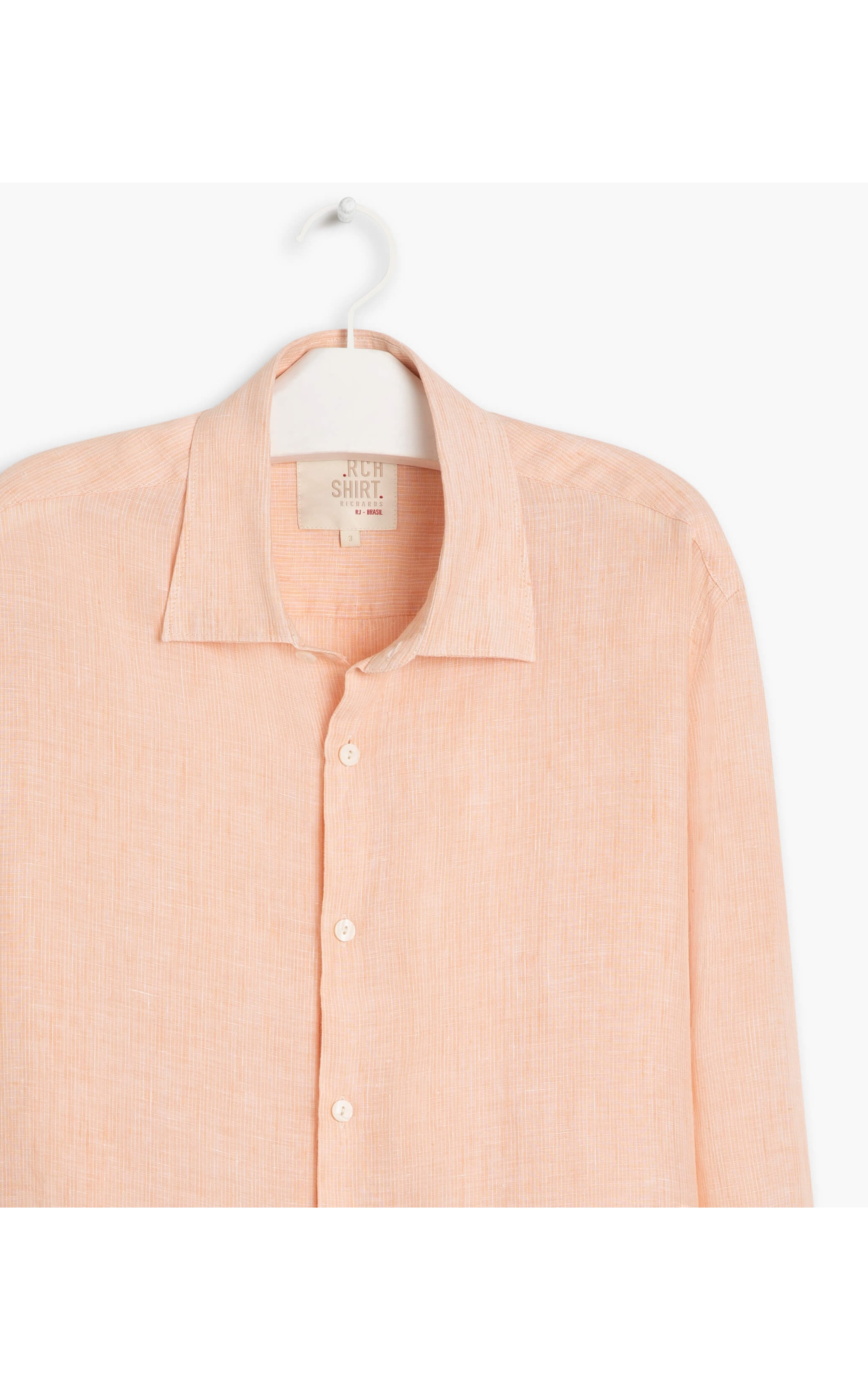 Camisa Linho  Enzo Puro  Ml Laranja