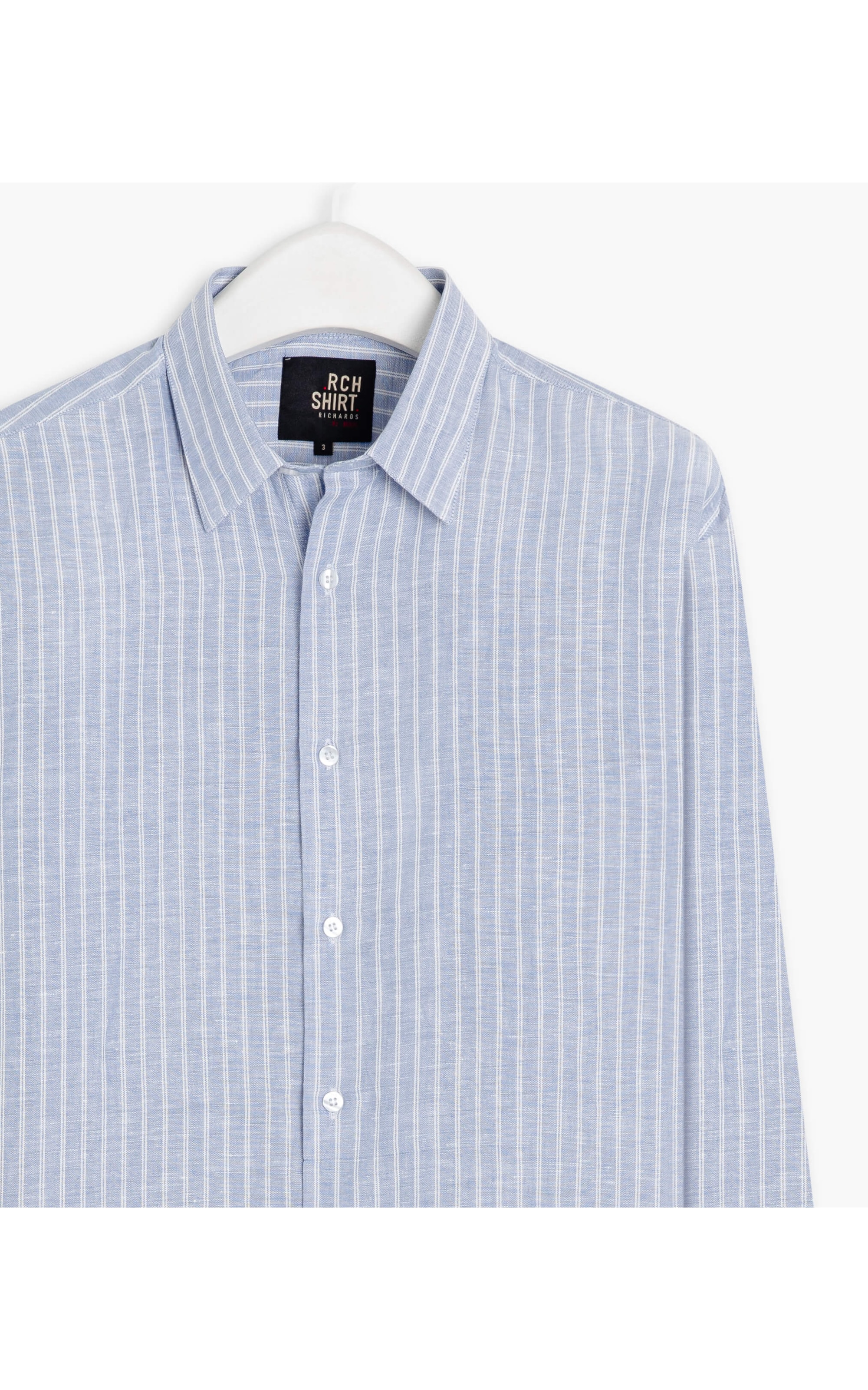 Camisa Linho  Esalen Azul Bic