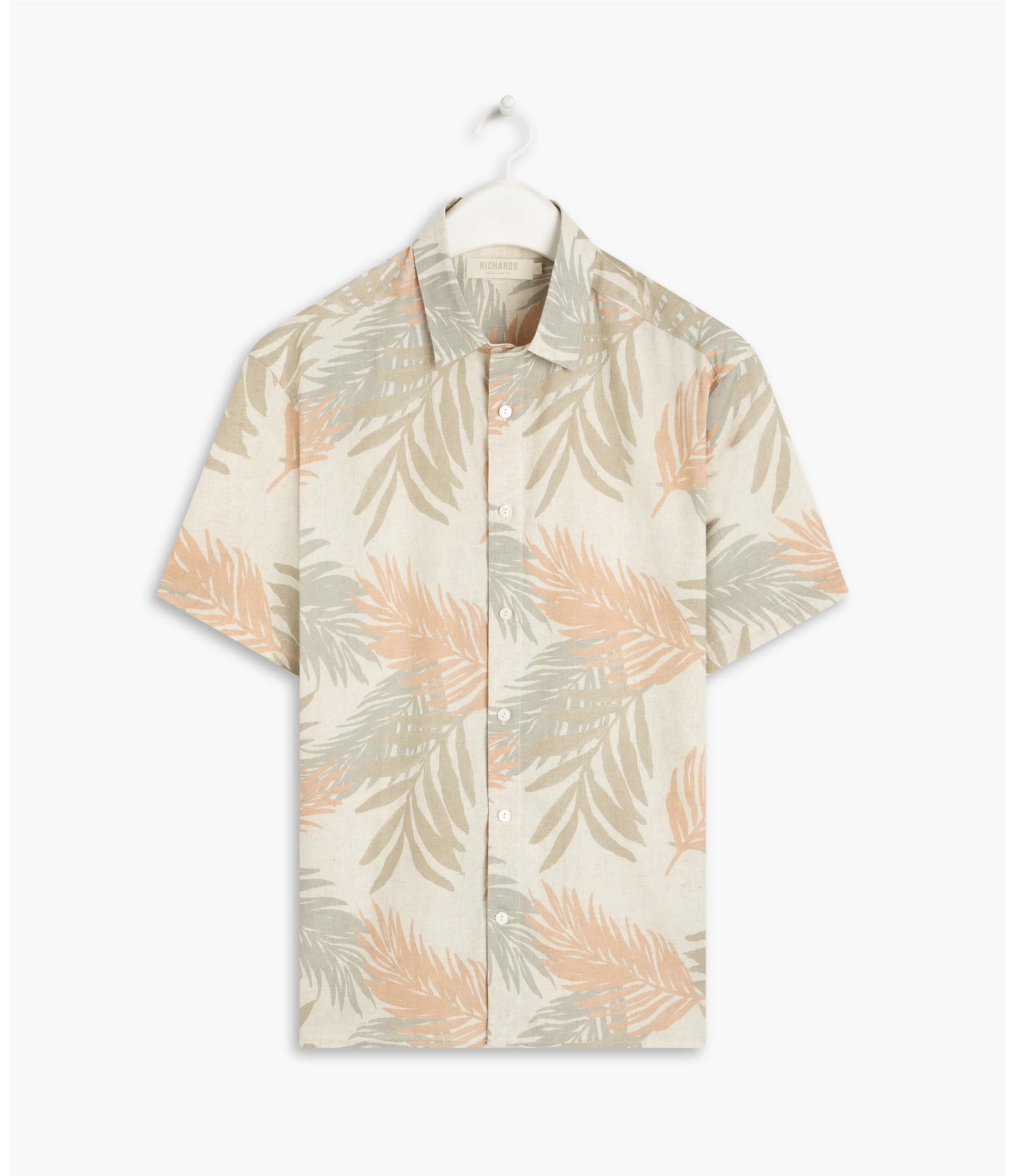 Camisa Linho  Estampada Caleb Mc Rosê
