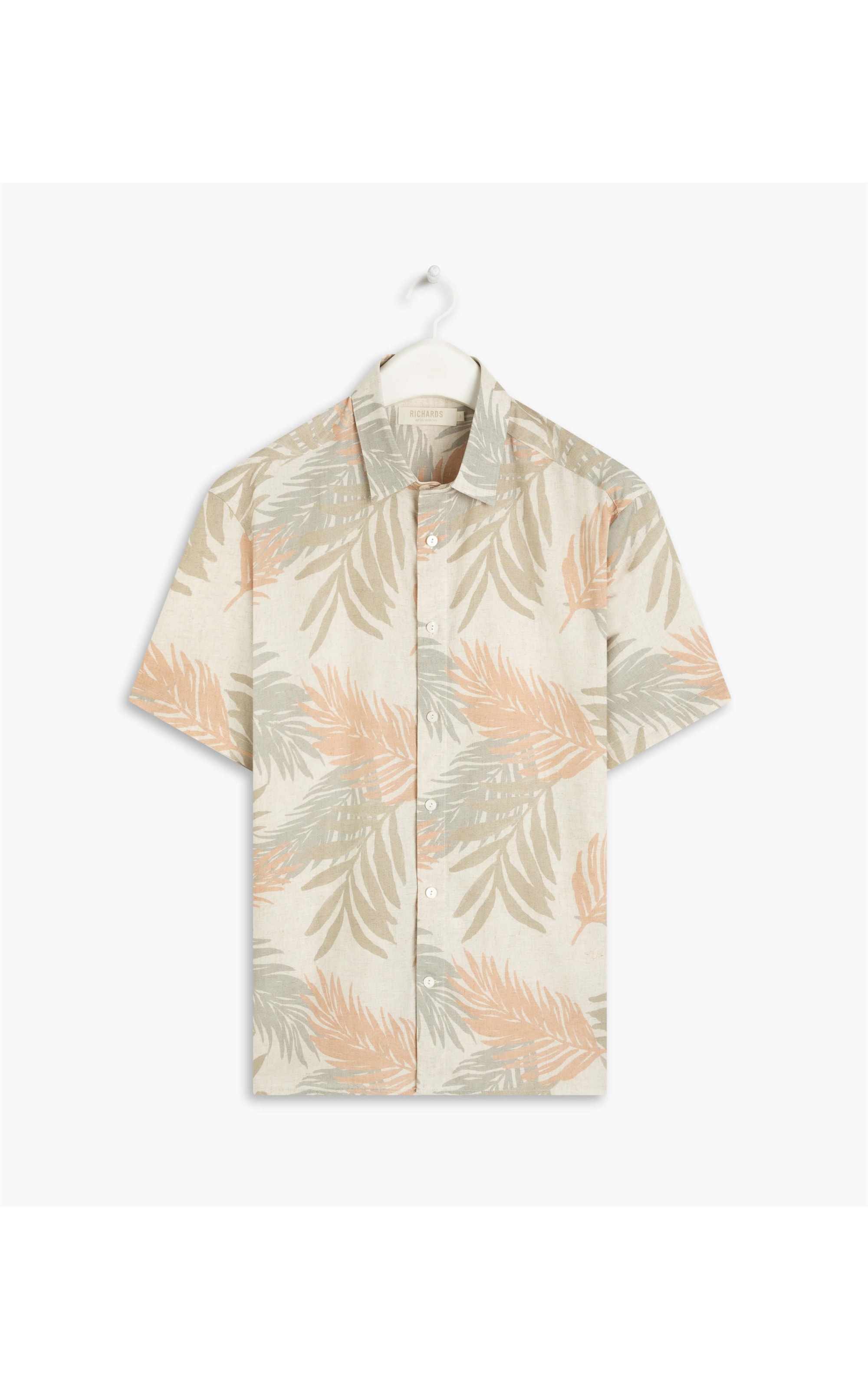 Camisa Linho  Estampada Caleb Mc Rosê