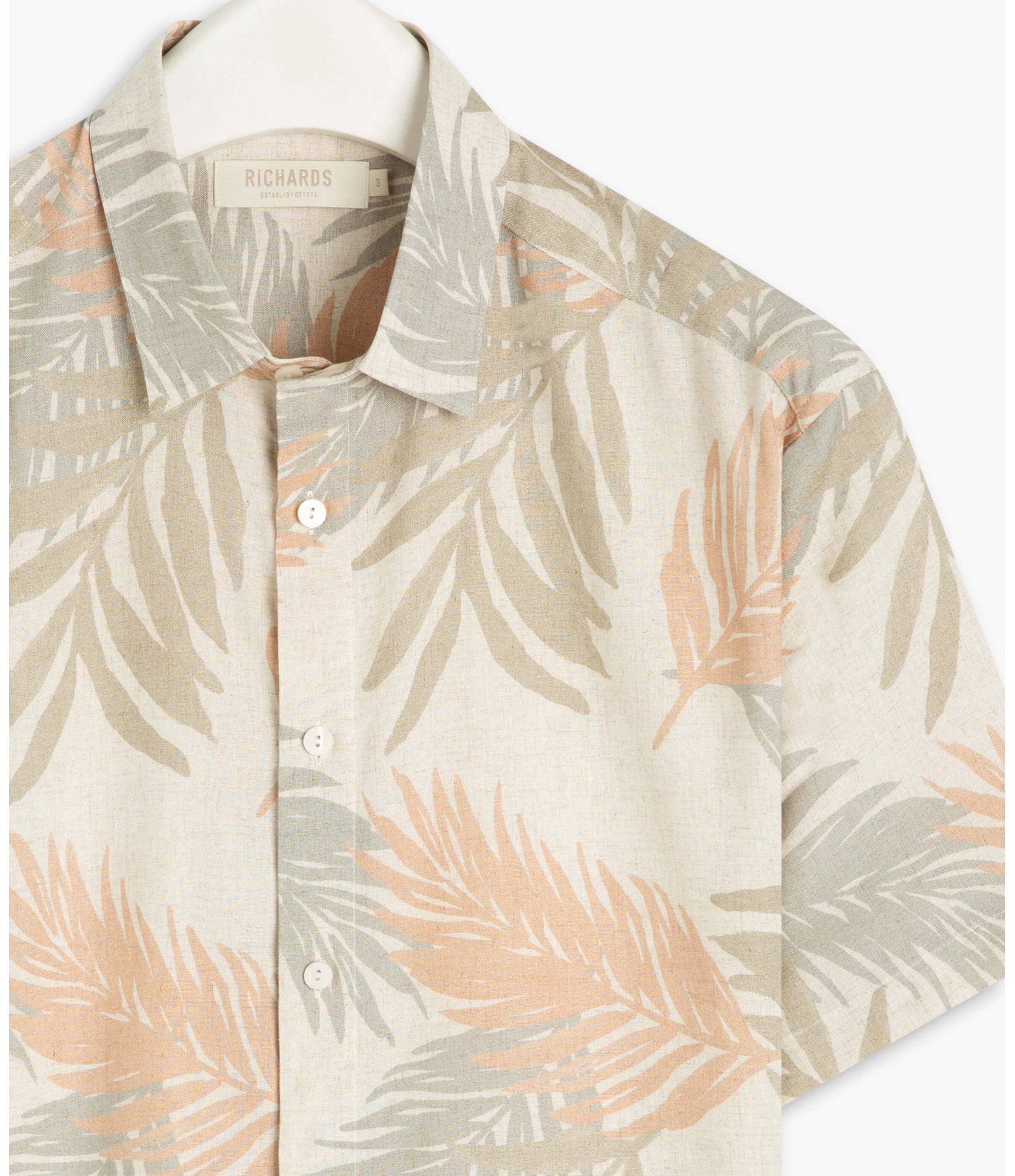 Camisa Linho  Estampada Caleb Mc Rosê