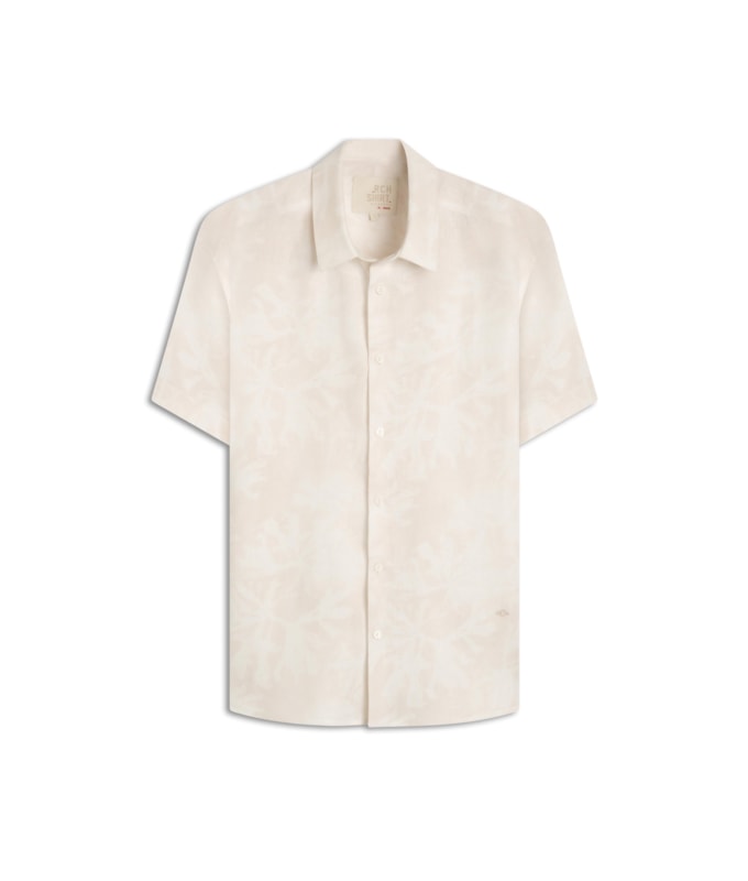 Camisa Linho Estampada Reef Mc Rosa Velho