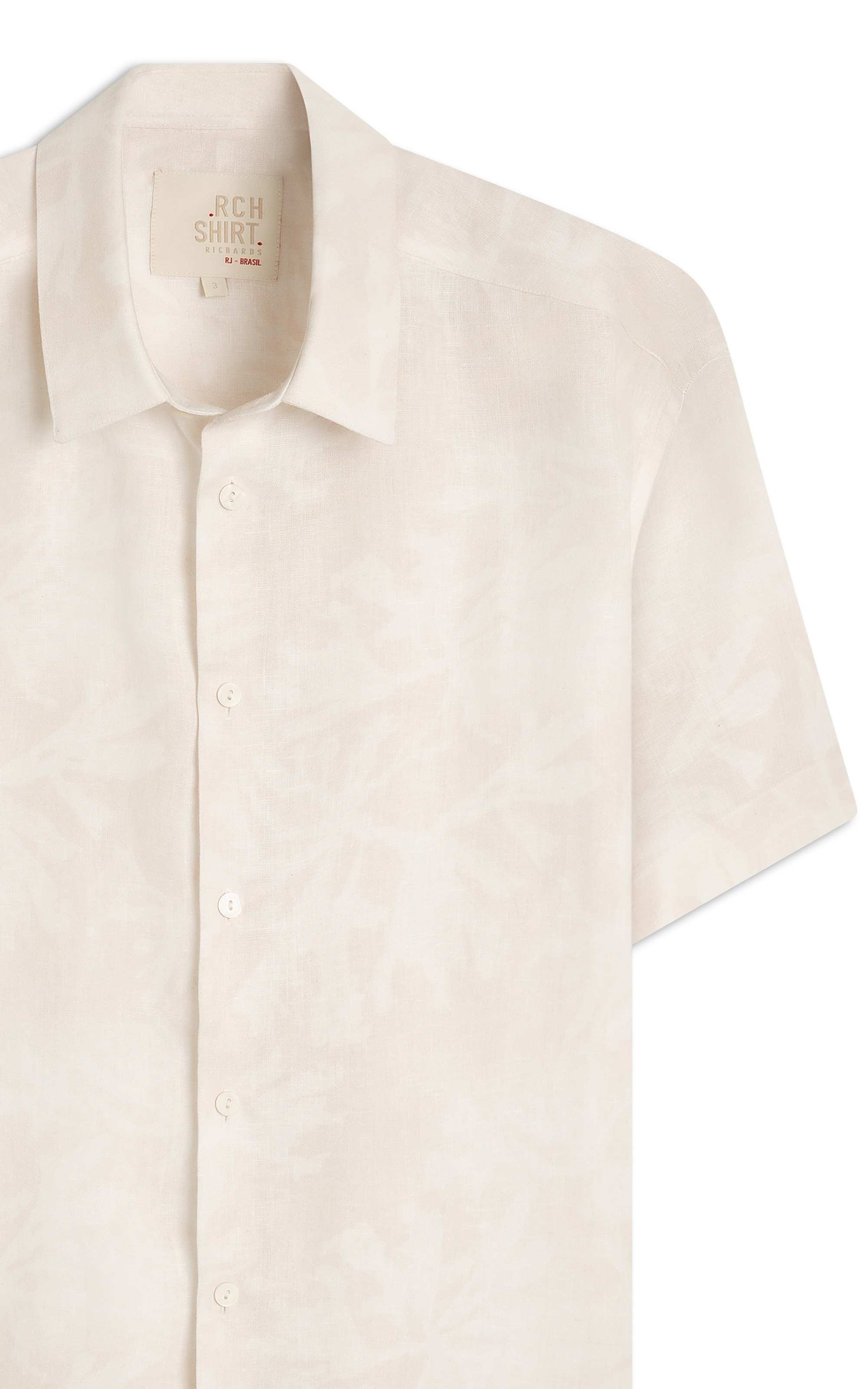 Camisa Linho Estampada Reef Mc Rosa Velho