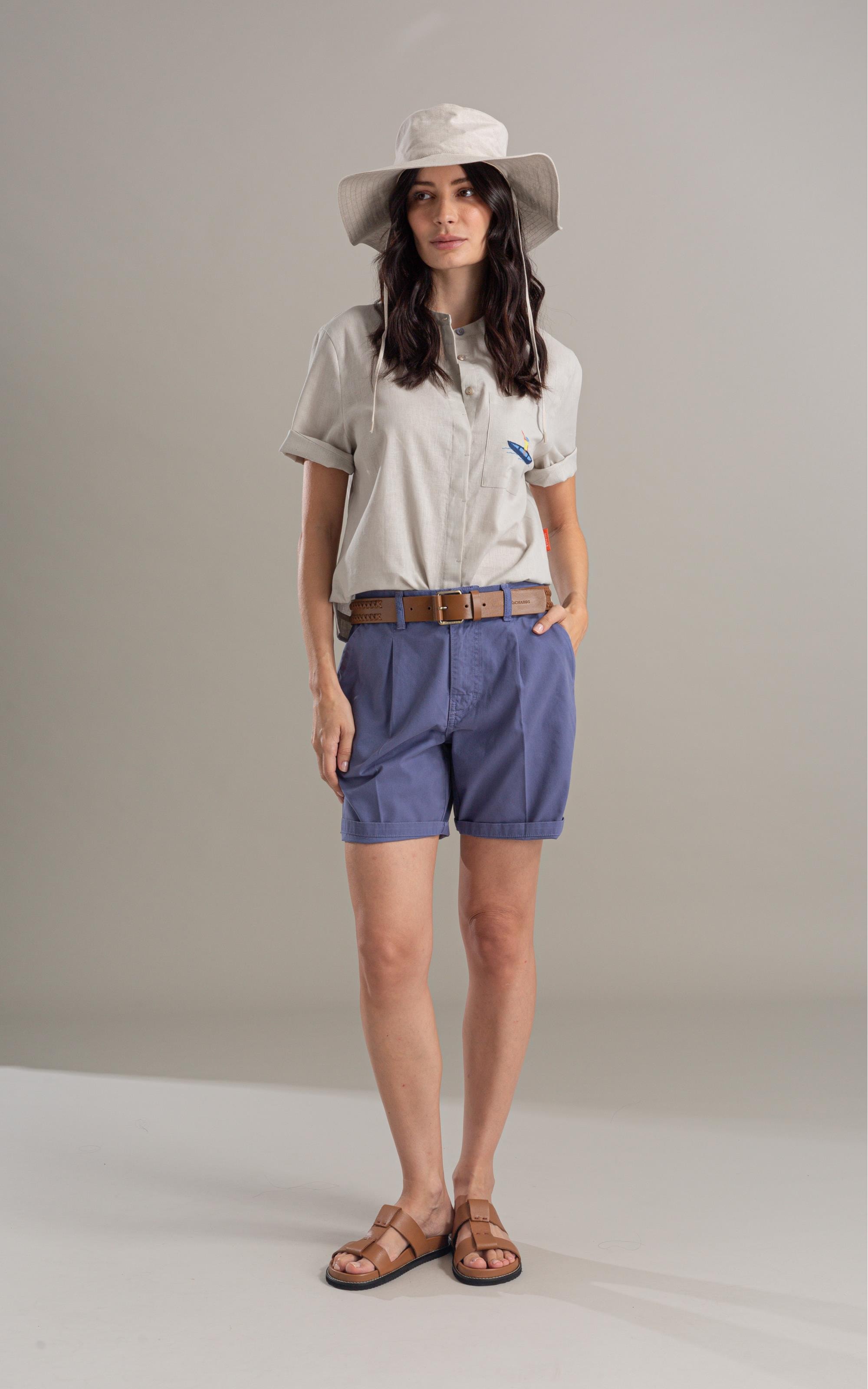 Camisa Linho  Fadel Cinza Claro