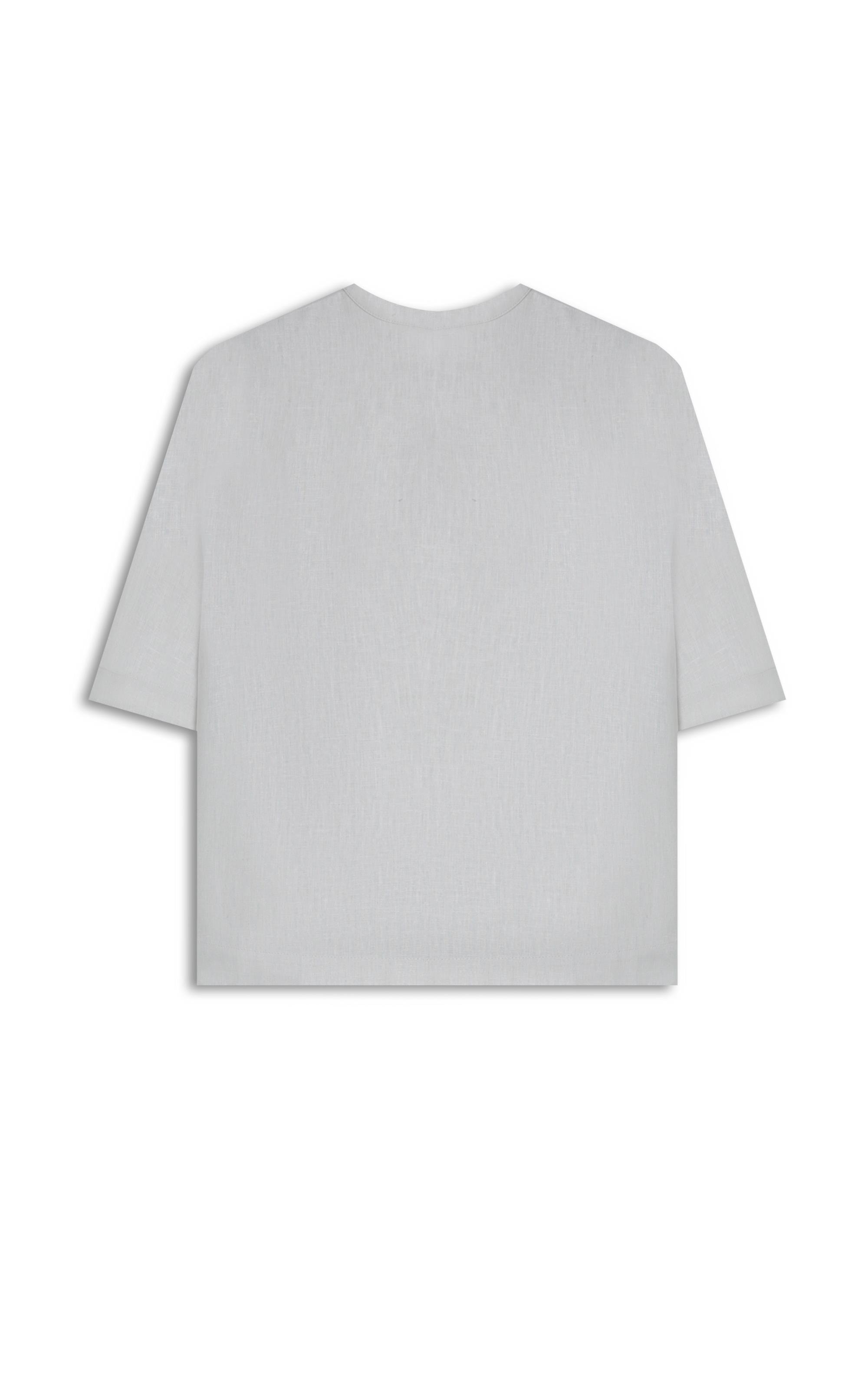 Camisa Linho  Fadel Cinza Claro