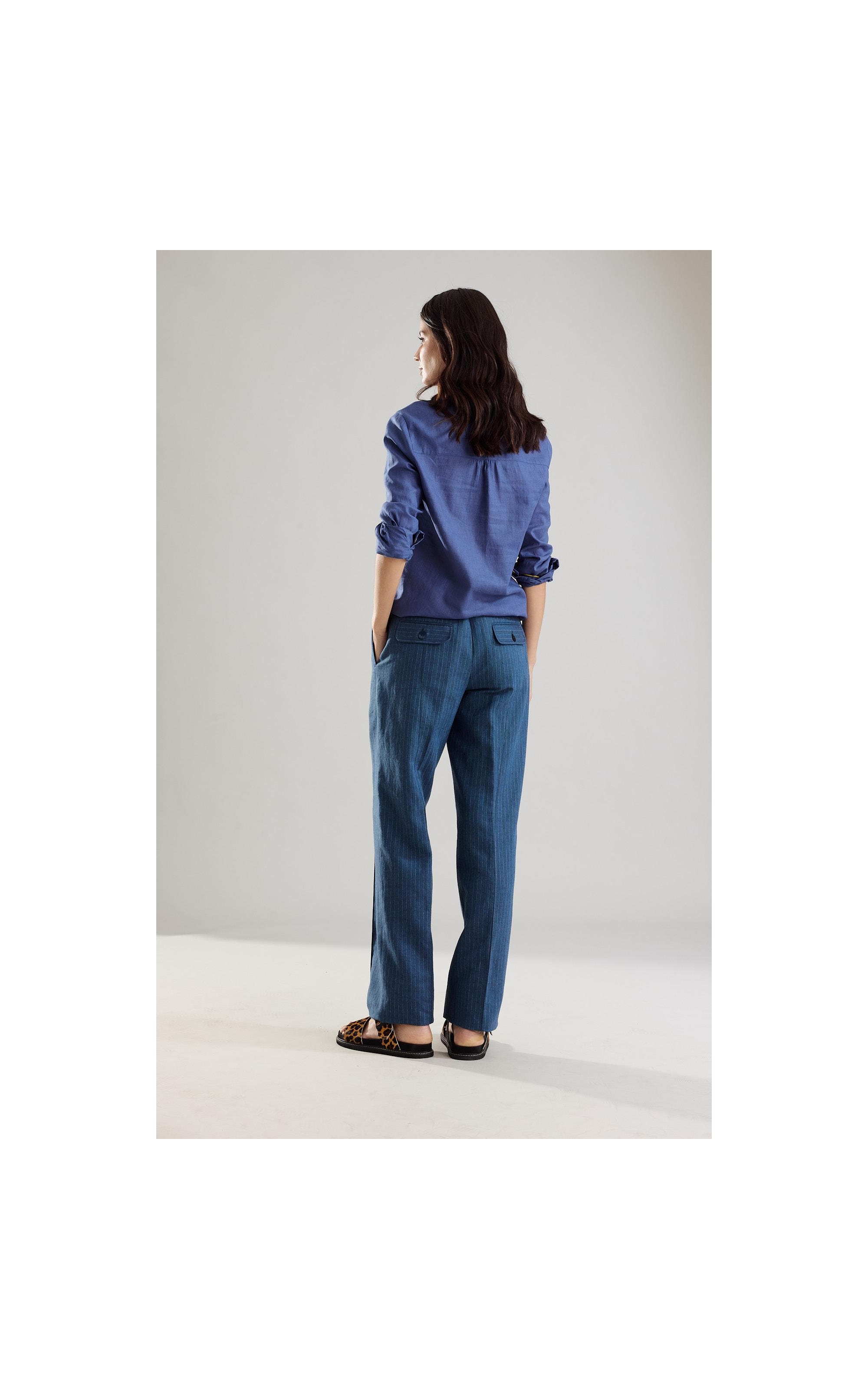 Camisa Linho Fanny Azul Jeans