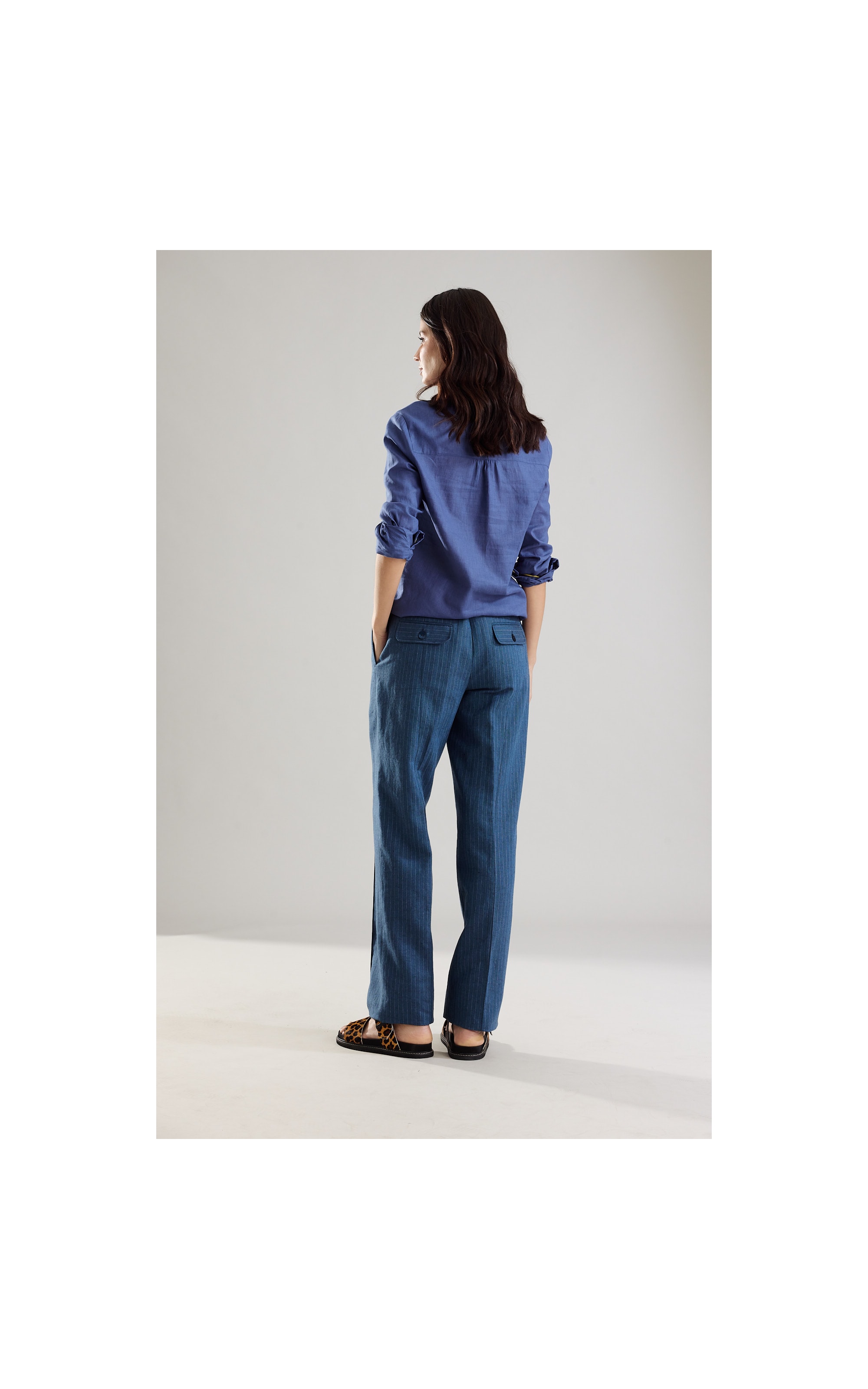 Camisa Linho Fanny Azul Jeans