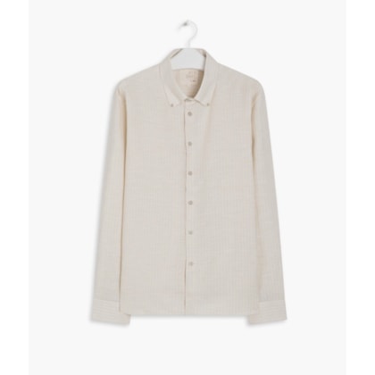 Camisa Linho  Formentera Bd Ml Masculino Amarelo