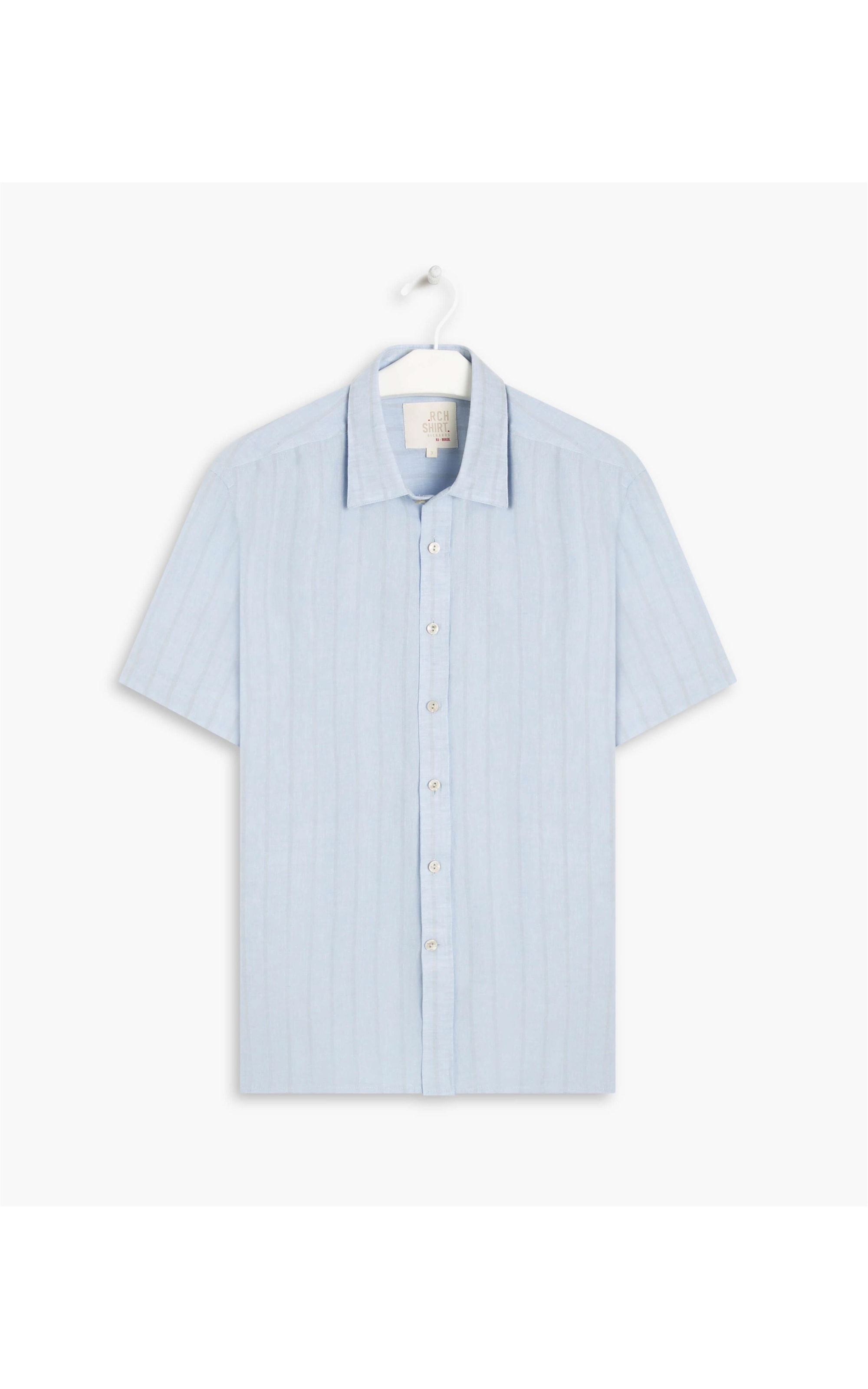 Camisa Linho  Ft Clark Mc Masculino Azul Bic