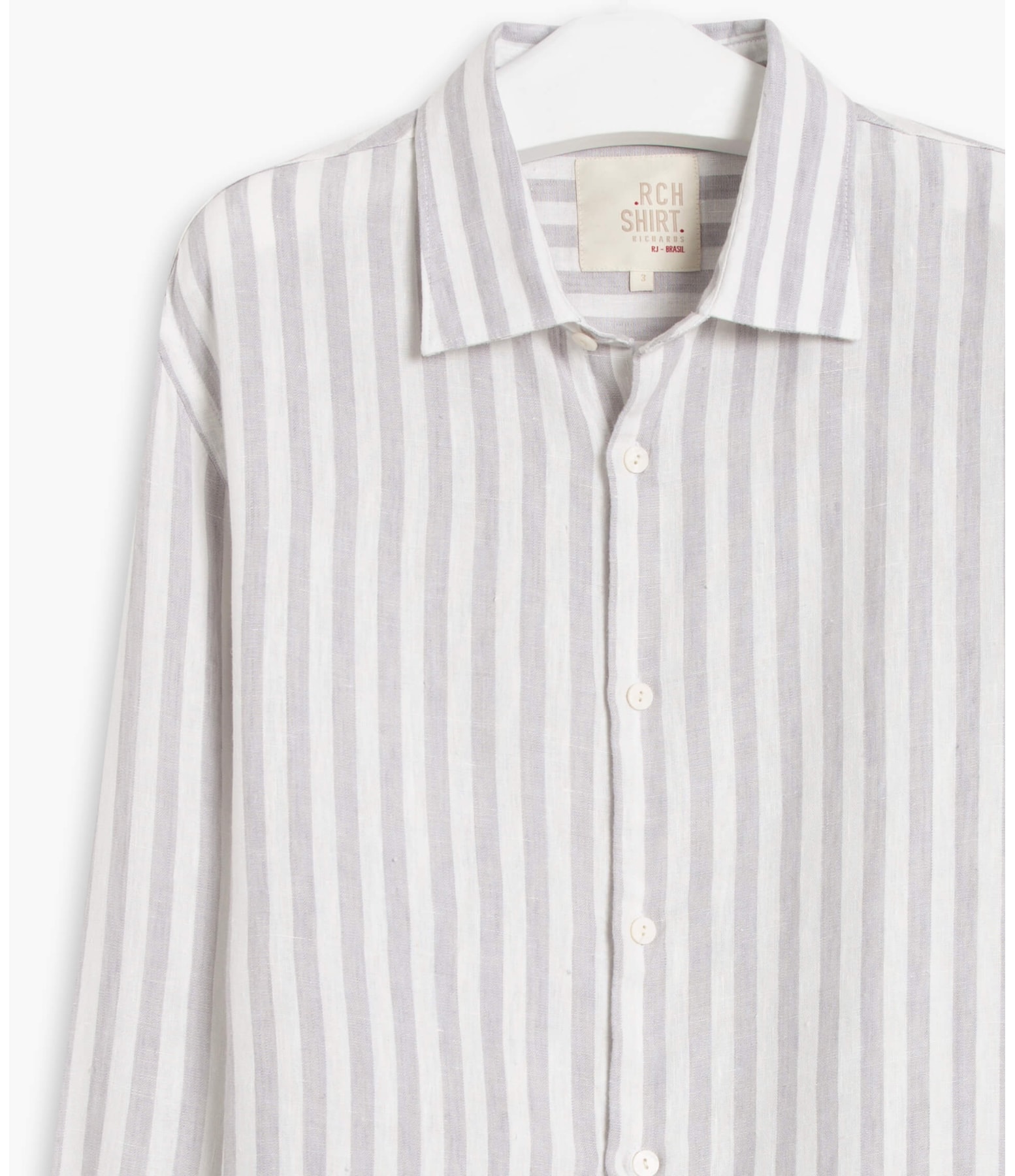 Camisa Linho  Gabriel Cinza Claro