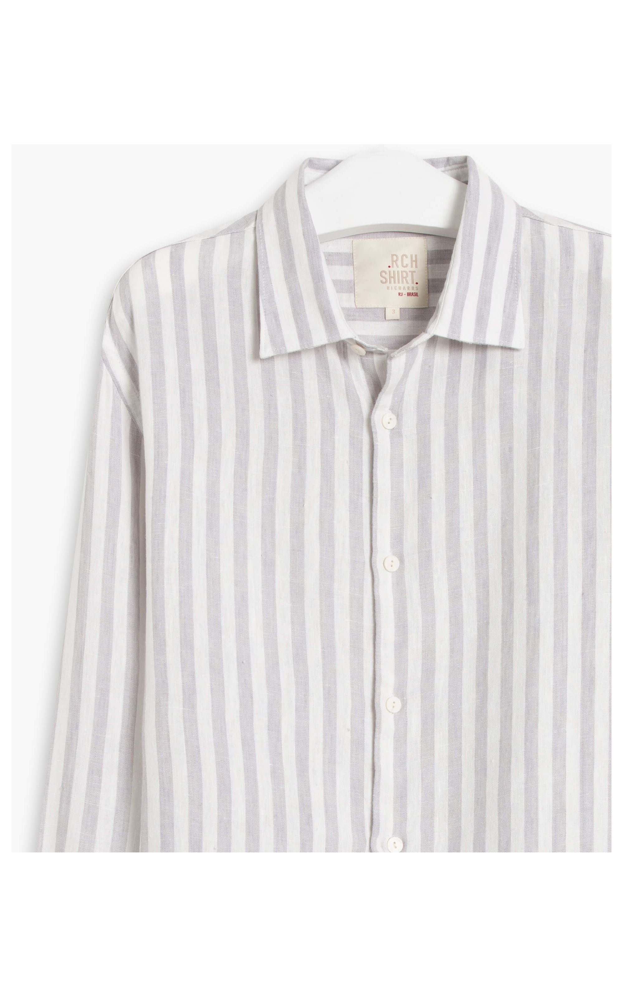 Camisa Linho  Gabriel Cinza Claro