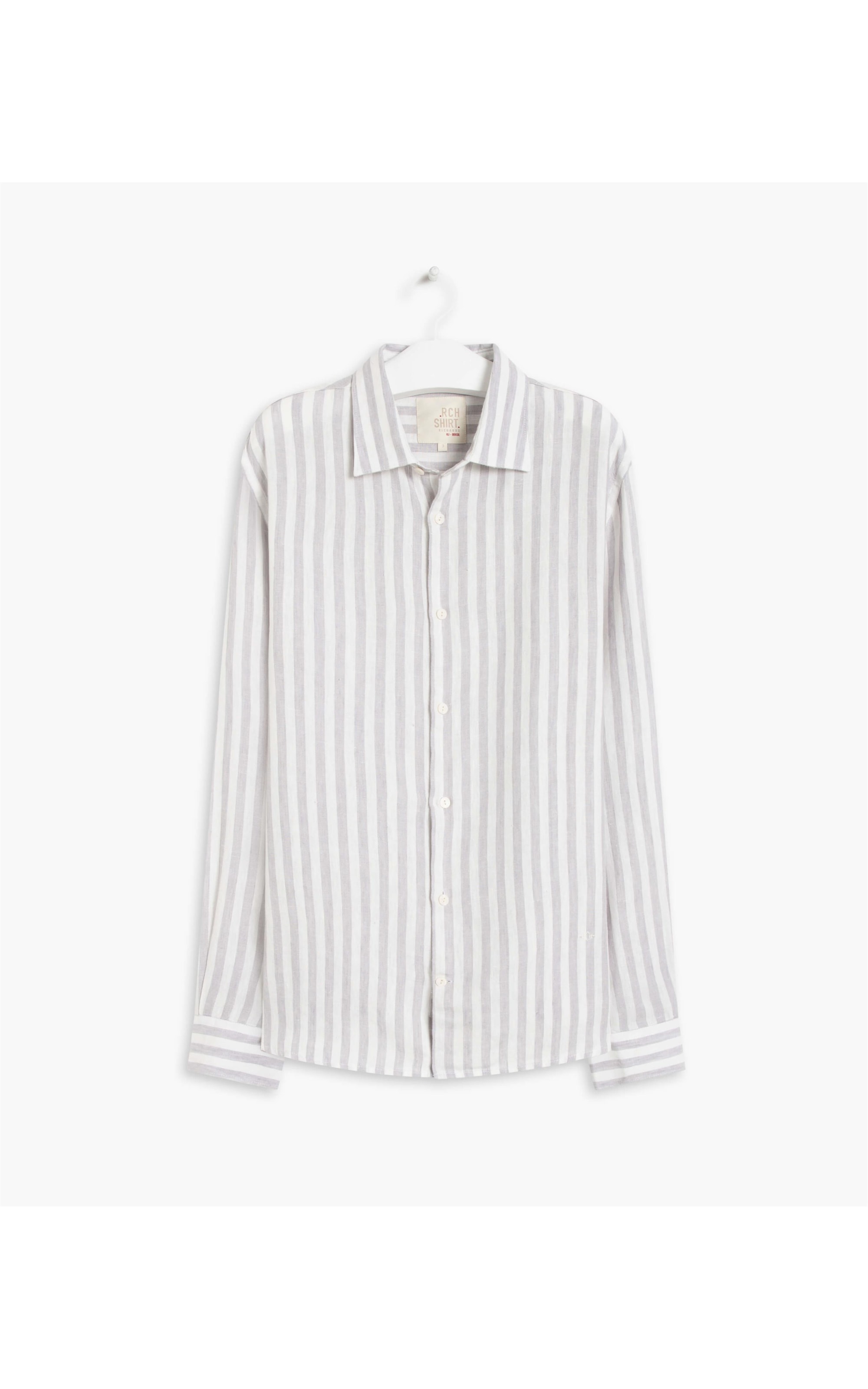 Camisa Linho  Gabriel Cinza Claro