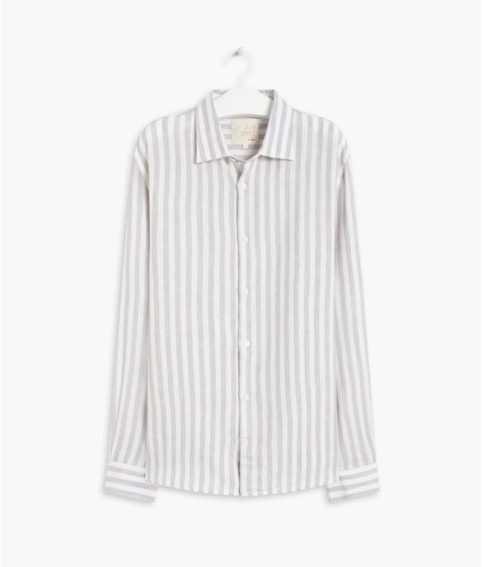 Camisa Linho  Gabriel Cinza Claro
