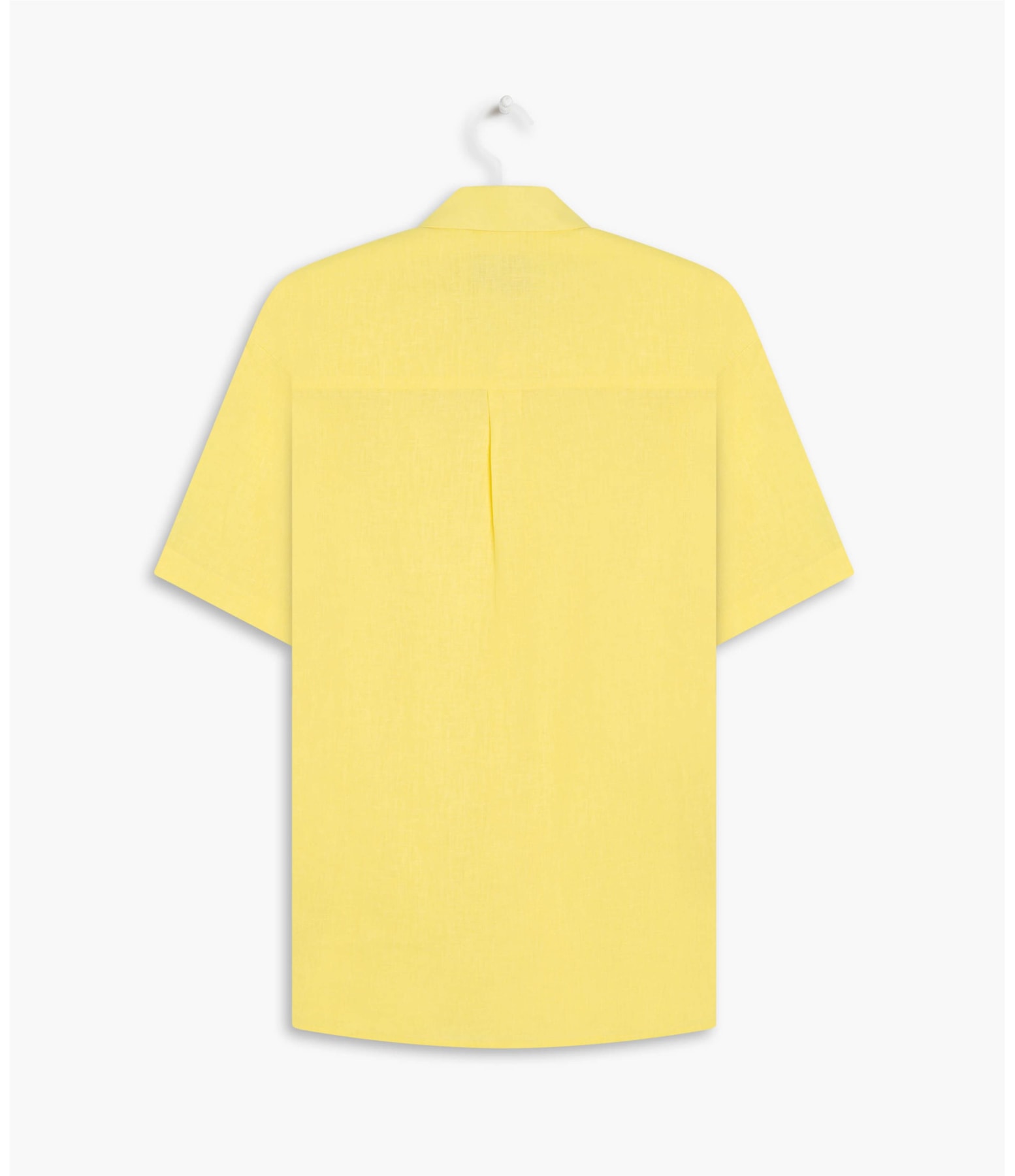 Camisa Linho  Garment Dye Amarelo Claro