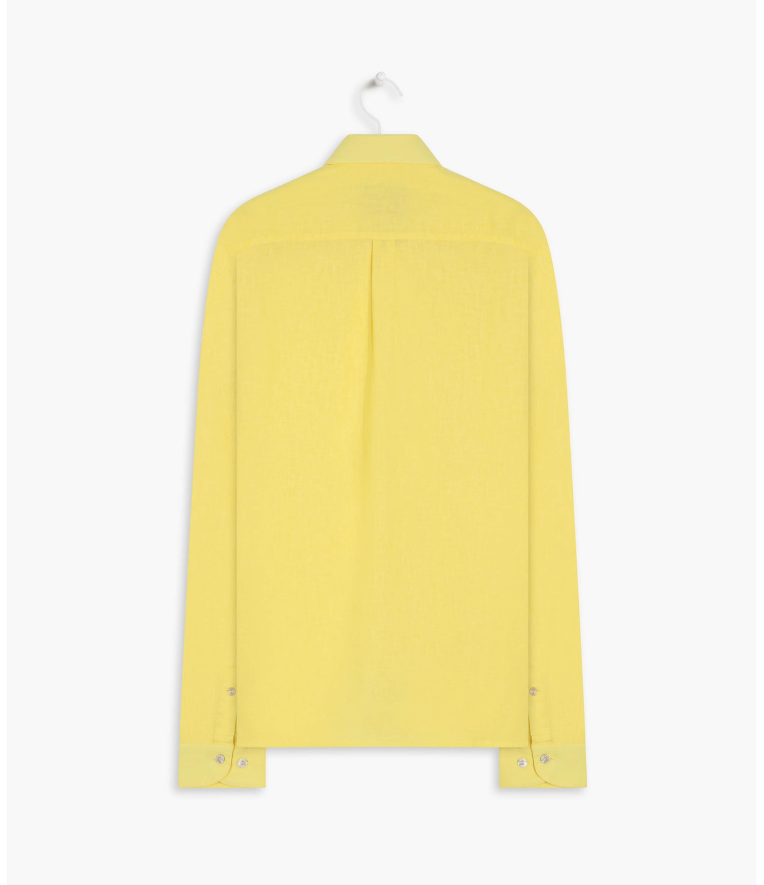 Camisa Linho  Garment Dye Amarelo Claro