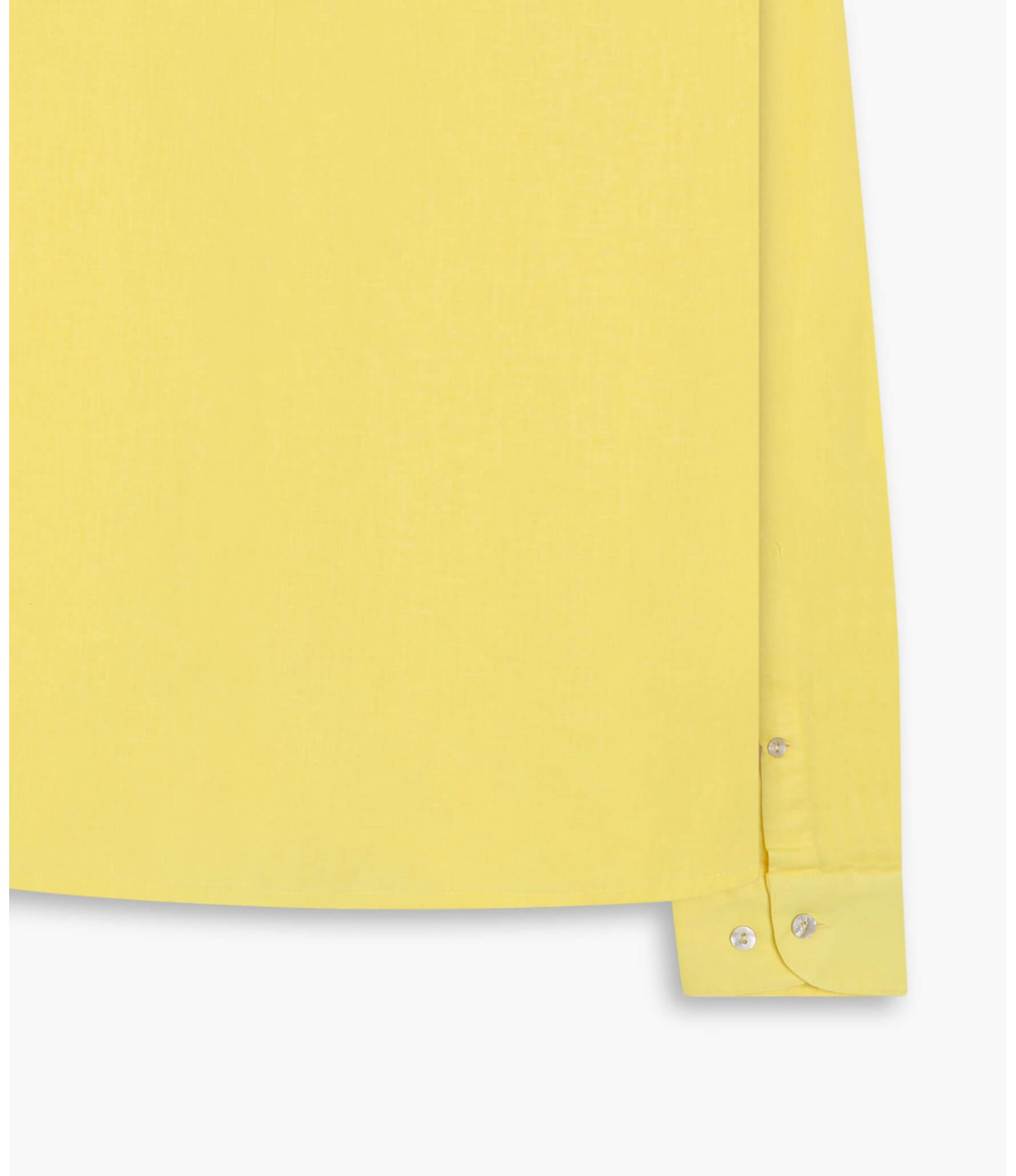 Camisa Linho  Garment Dye Amarelo Claro