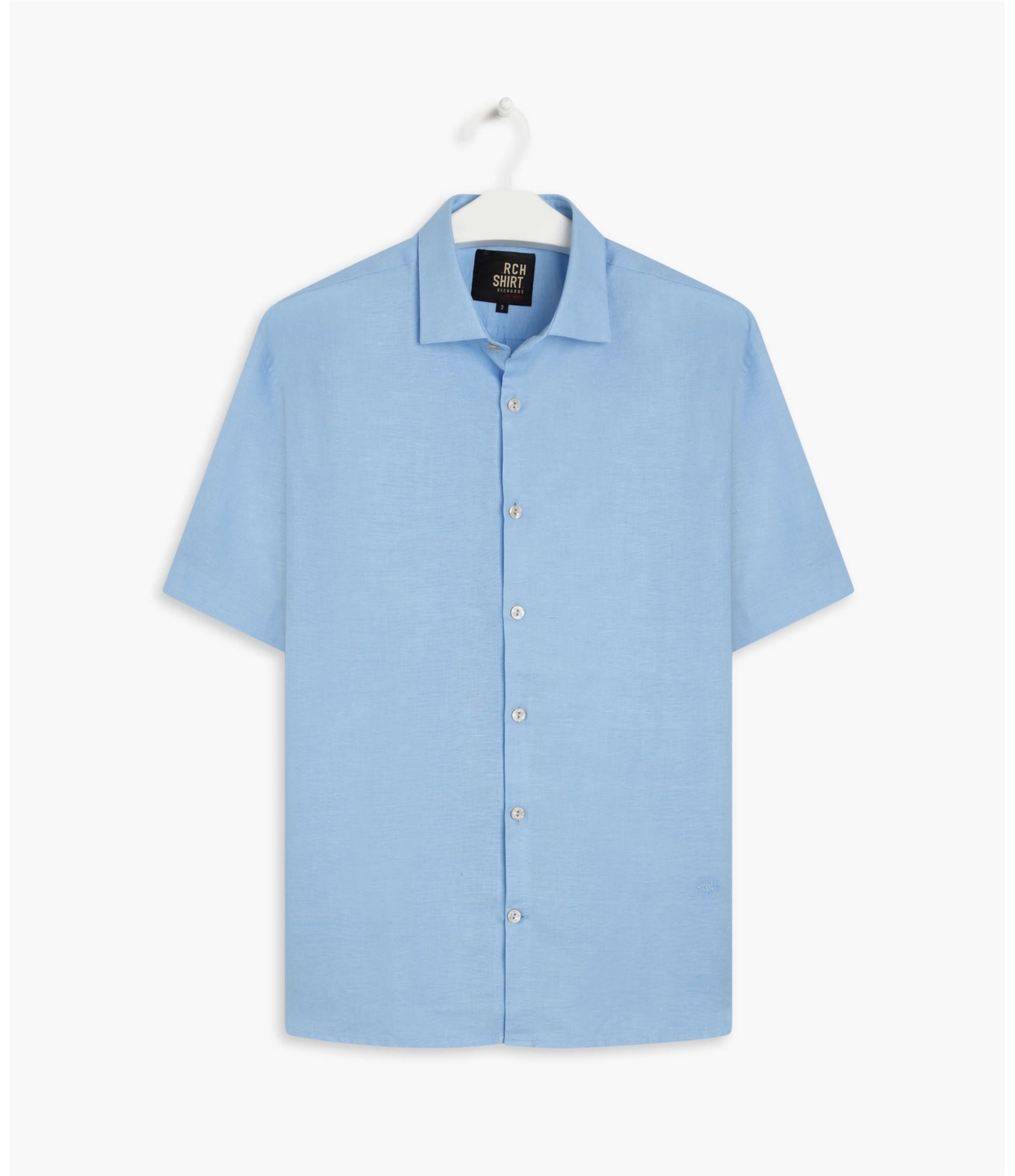 Camisa Linho  Garment Dye Azul Claro