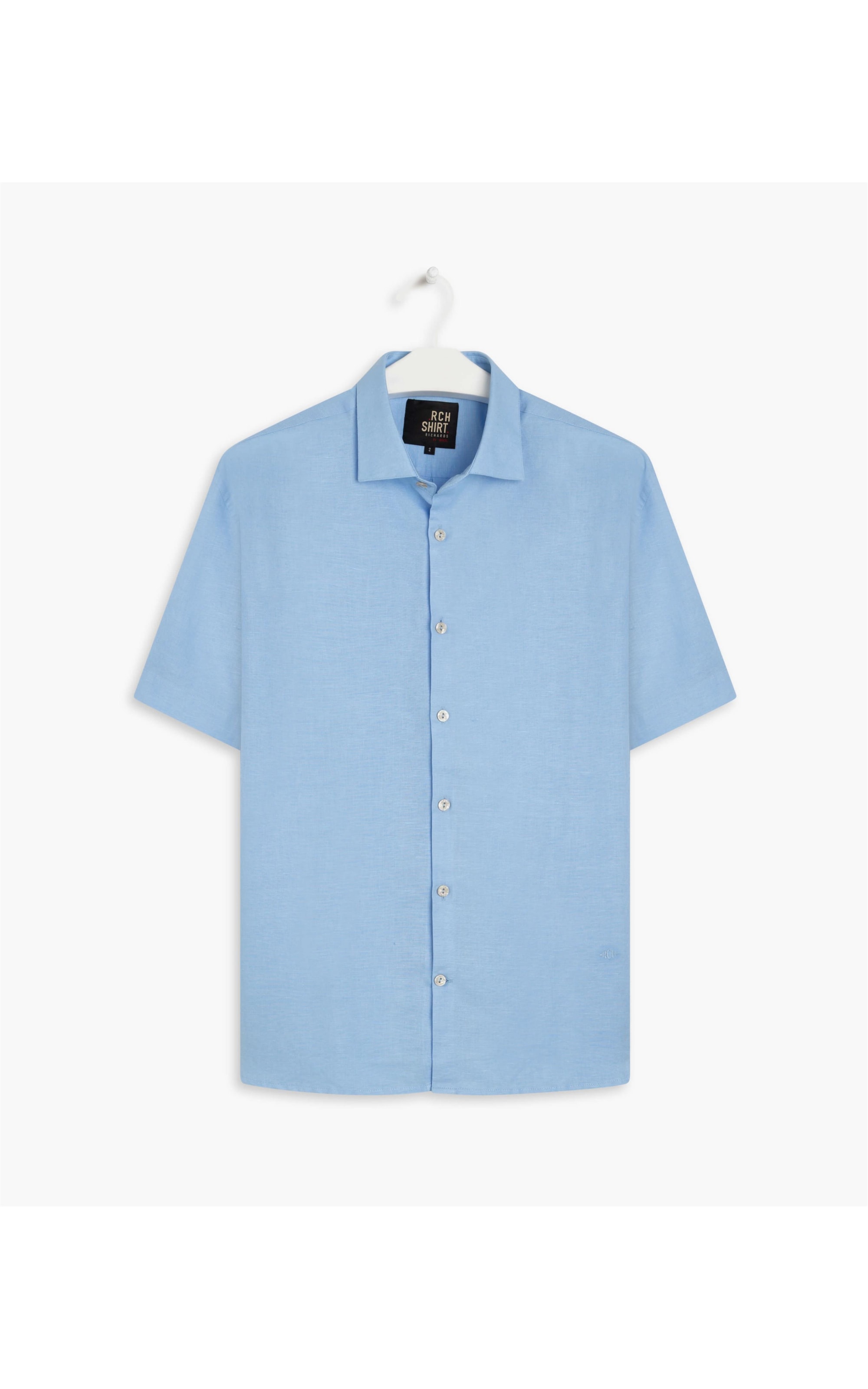 Camisa Linho  Garment Dye Azul Claro
