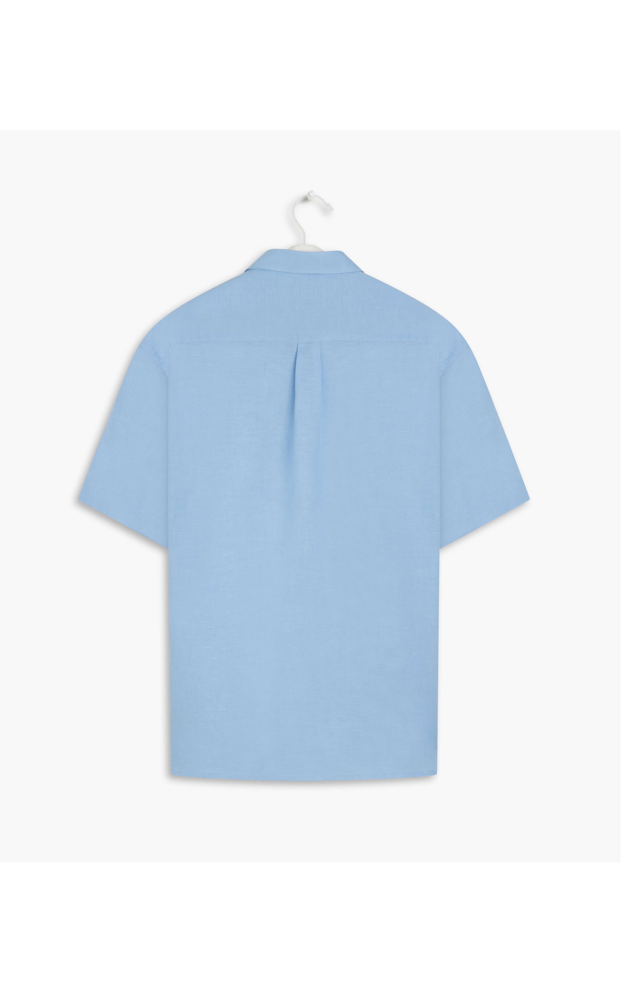 Camisa Linho  Garment Dye Azul Claro