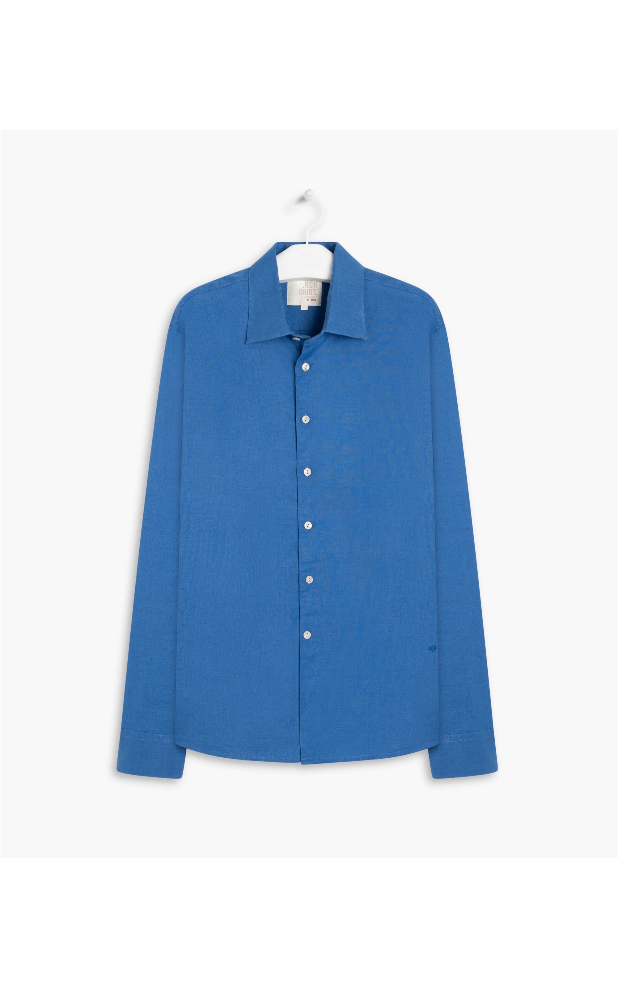 Camisa Linho  Garment Dye Azul Pervante