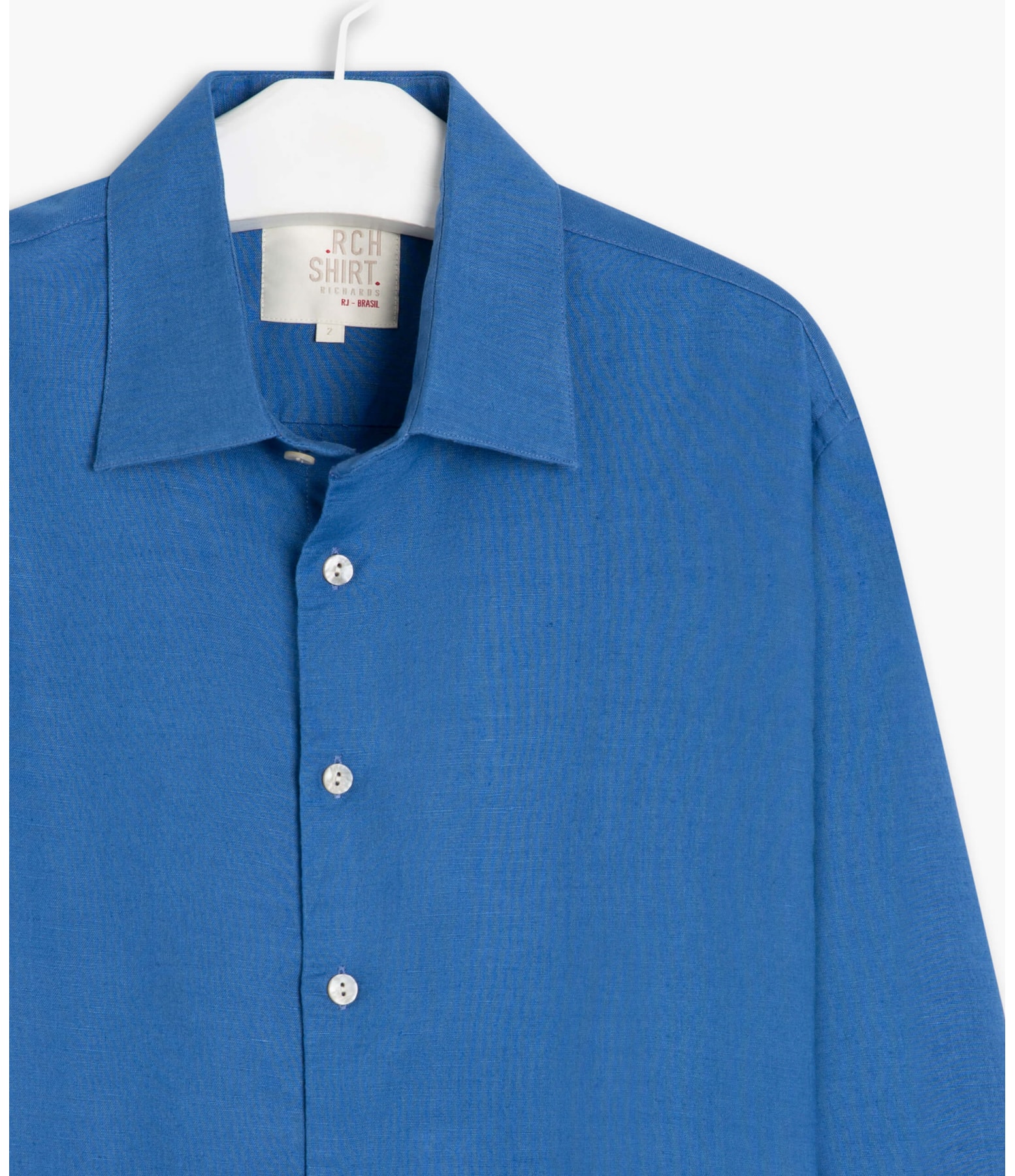 Camisa Linho  Garment Dye Azul Pervante