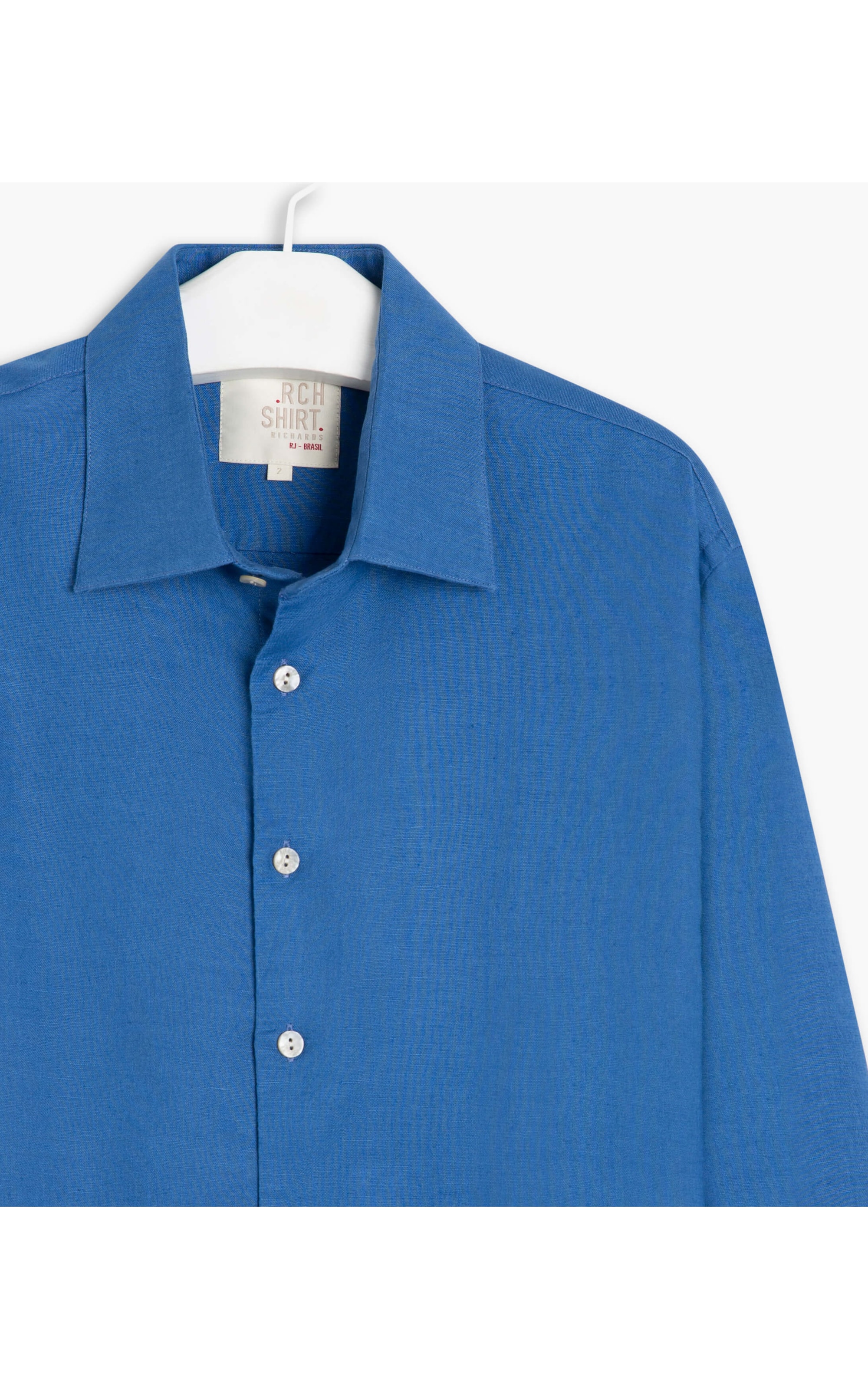 Camisa Linho  Garment Dye Azul Pervante
