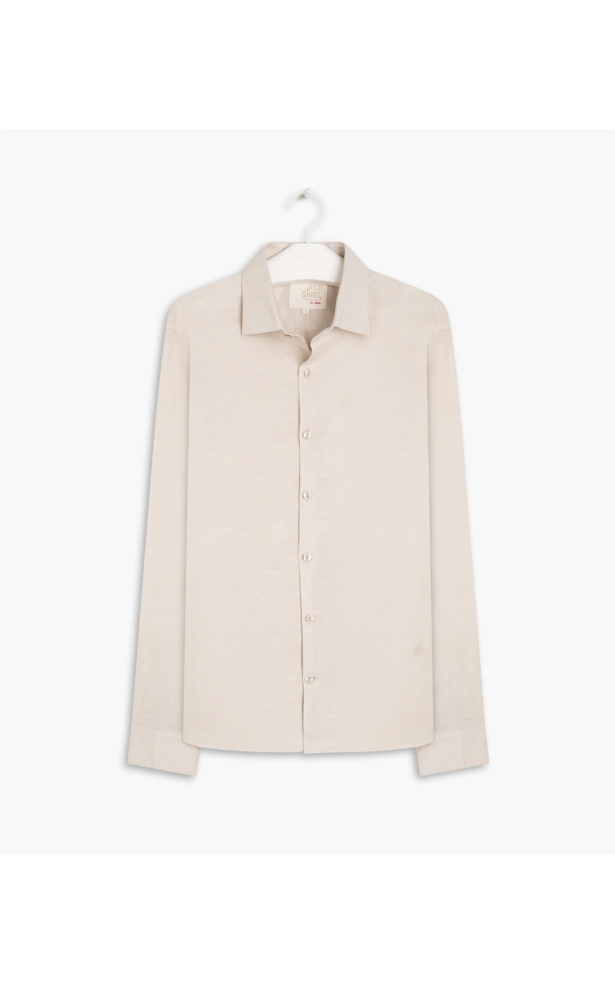 Camisa Linho  Garment Dye Bege