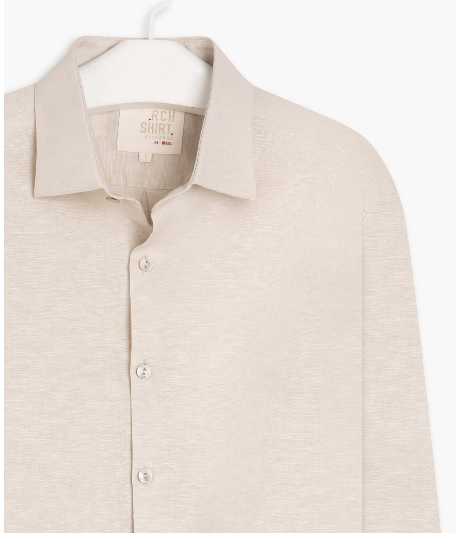 Camisa Linho  Garment Dye Bege