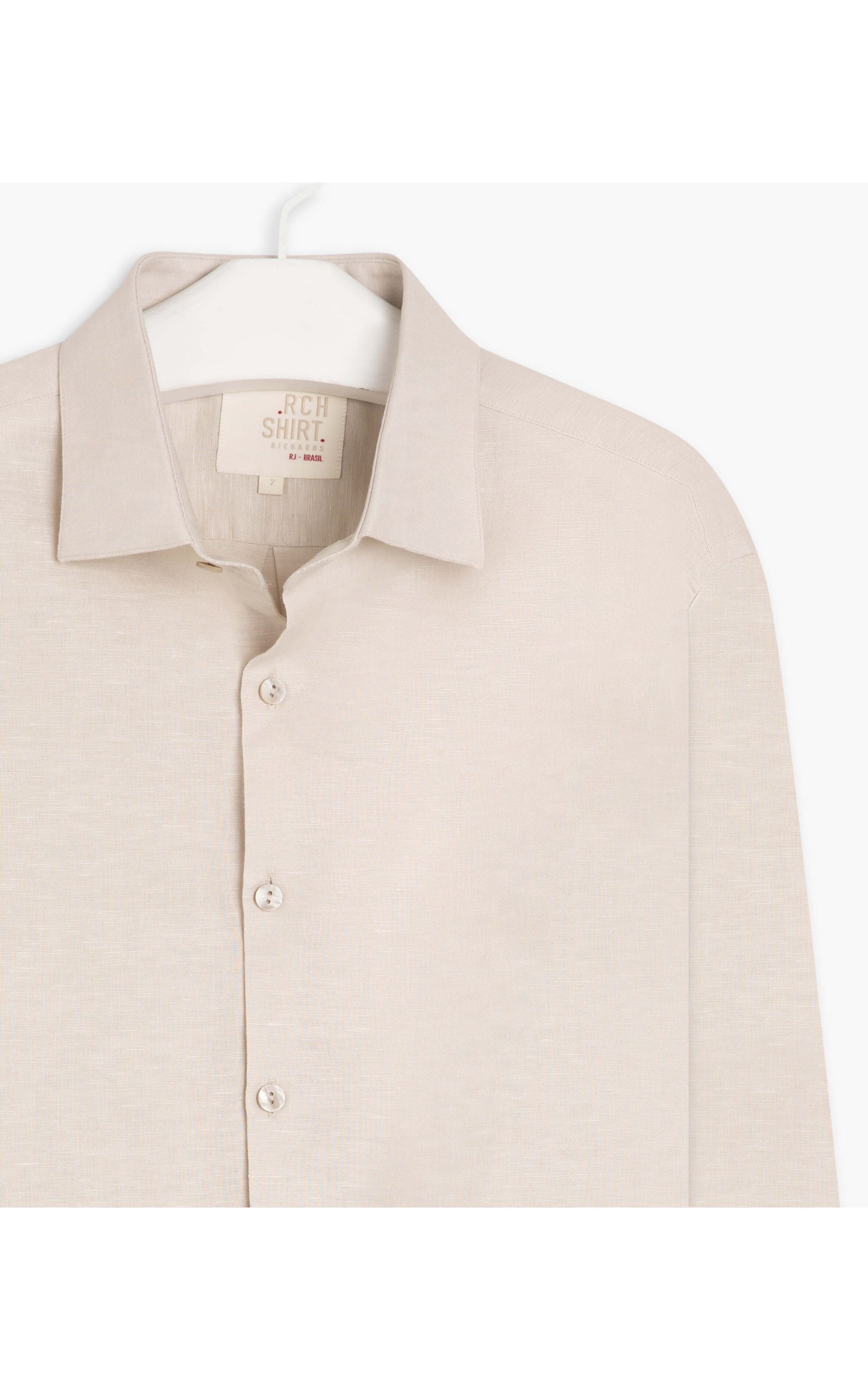 Camisa Linho  Garment Dye Bege