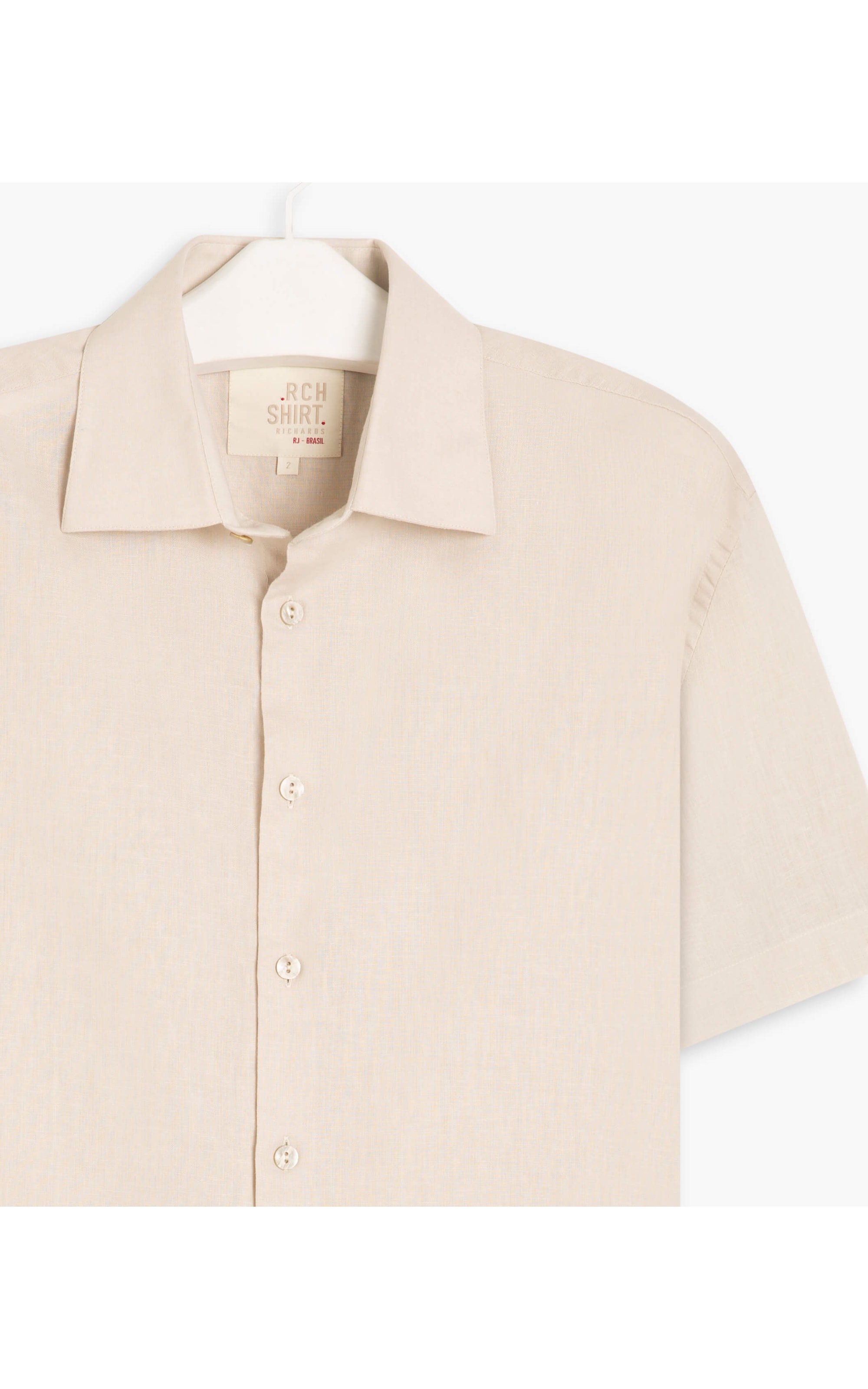 Camisa Linho  Garment Dye Bege