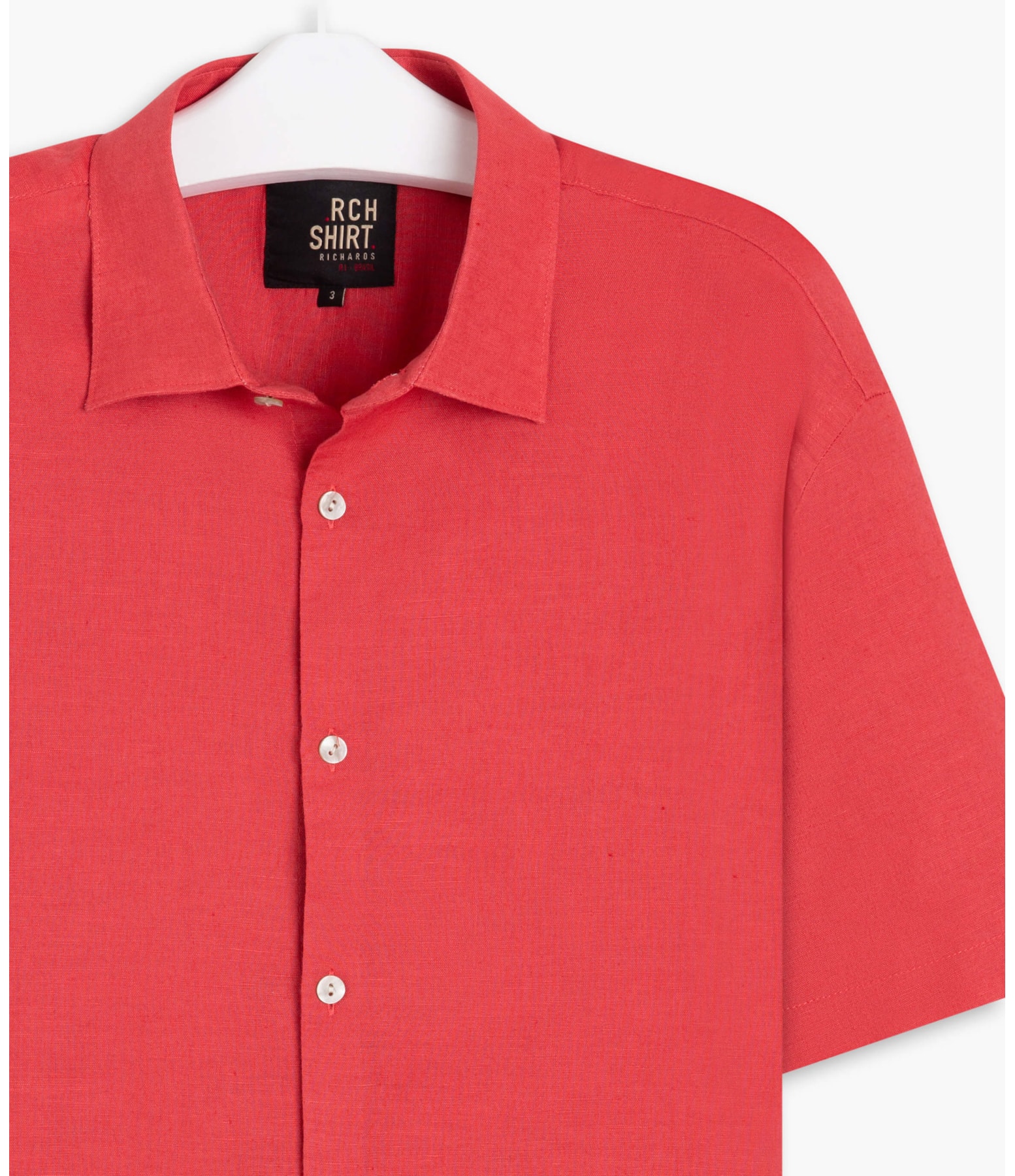 Camisa Linho  Garment Dye Cereja