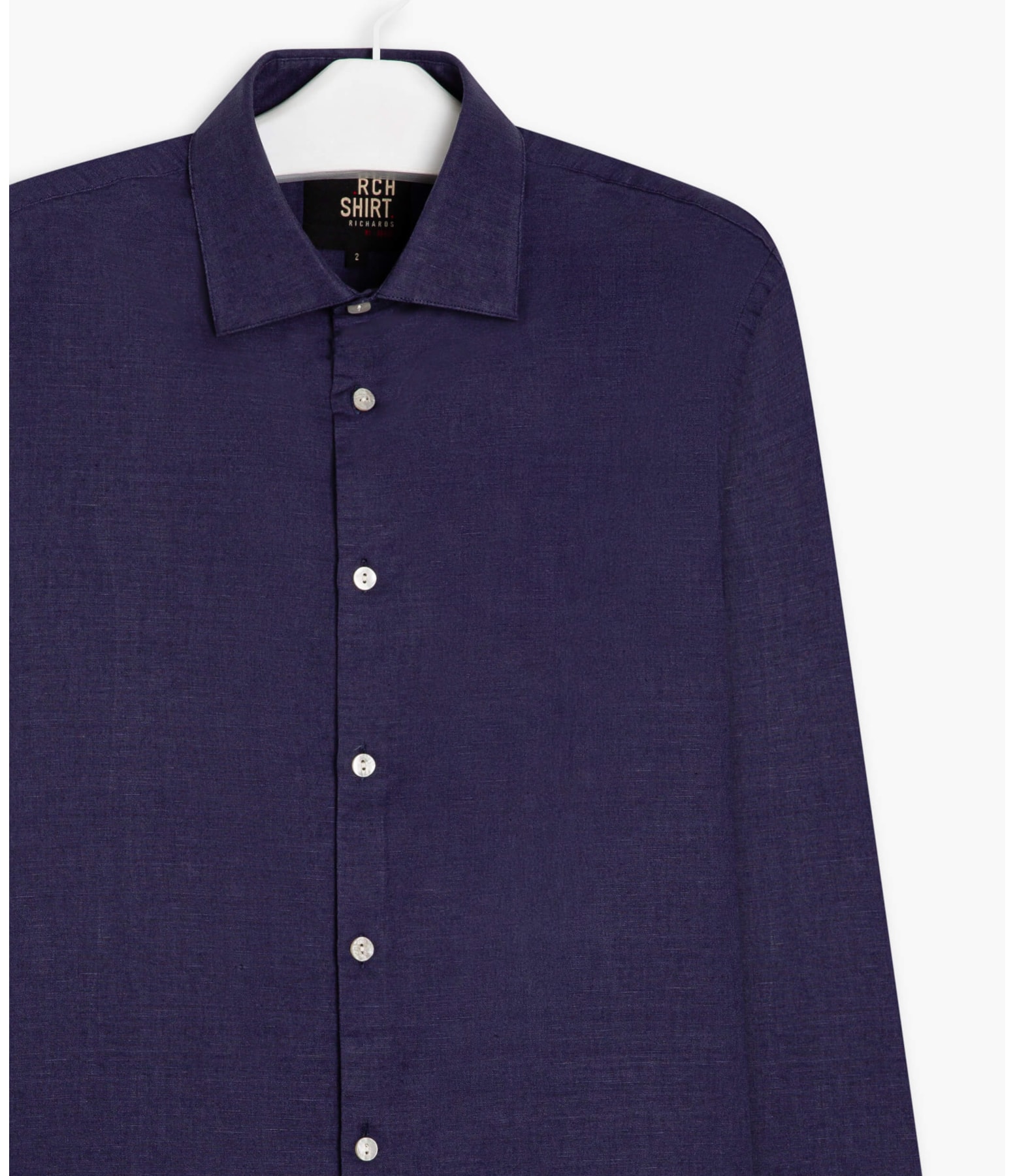 Camisa Linho  Garment Dye Dark Navy