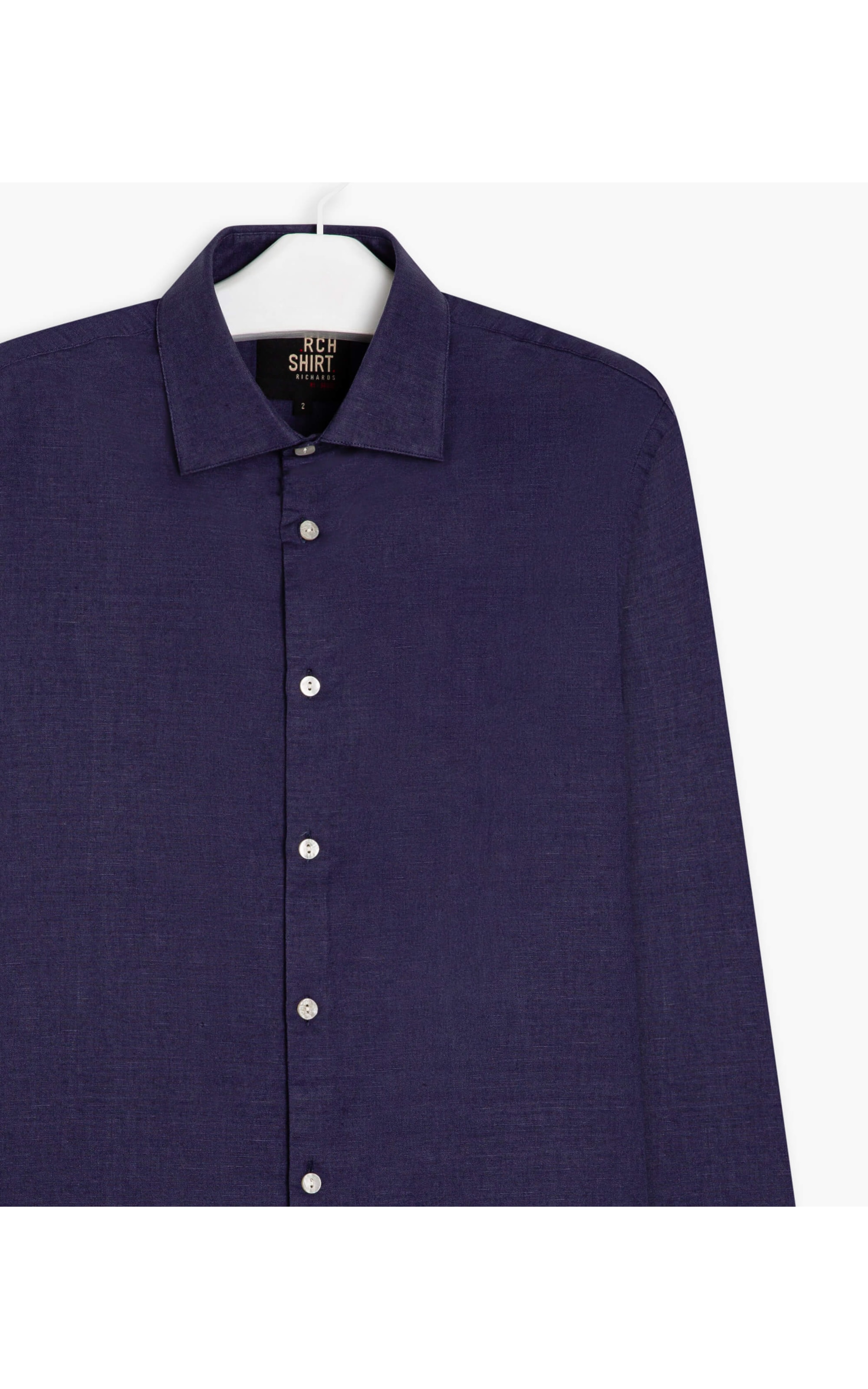 Camisa Linho  Garment Dye Dark Navy