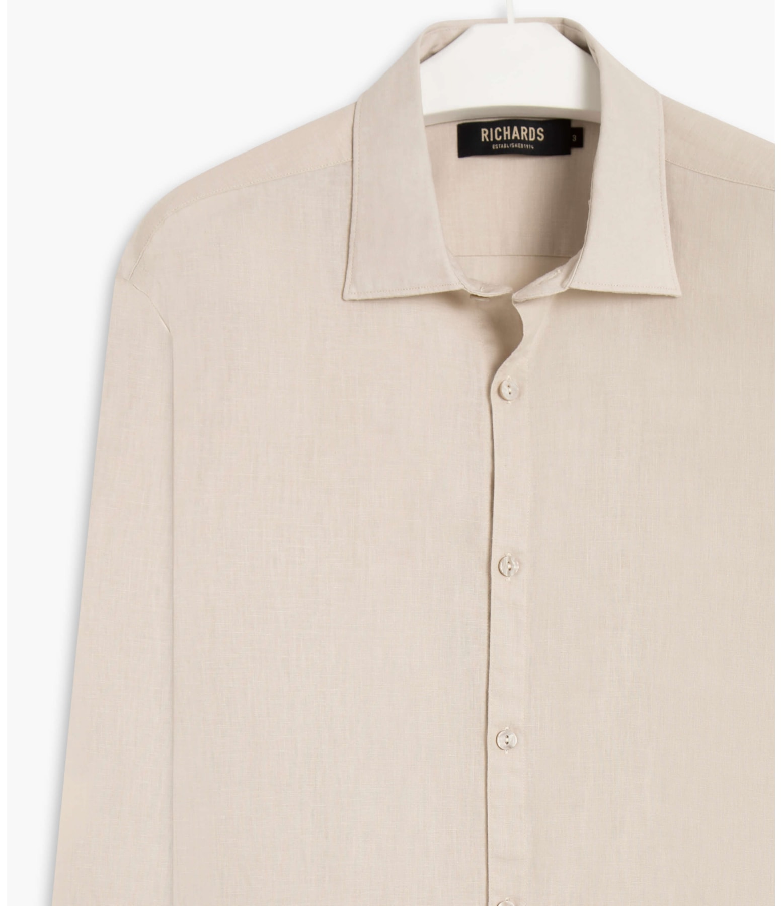 Camisa Linho  Garment Dye Natural