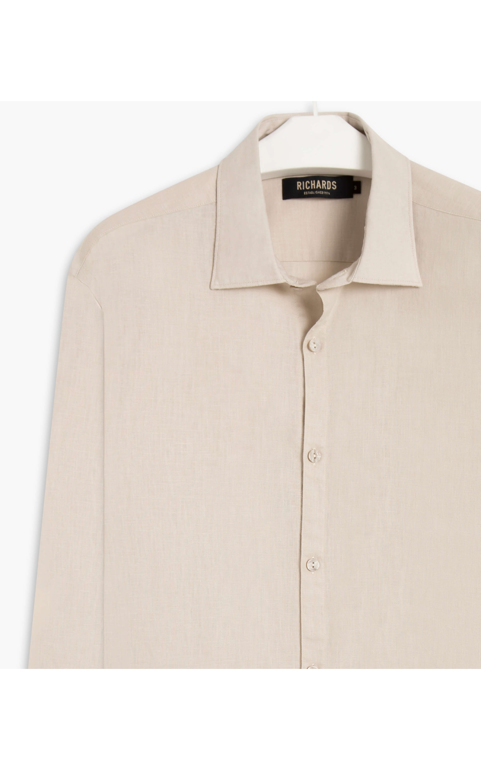 Camisa Linho  Garment Dye Natural