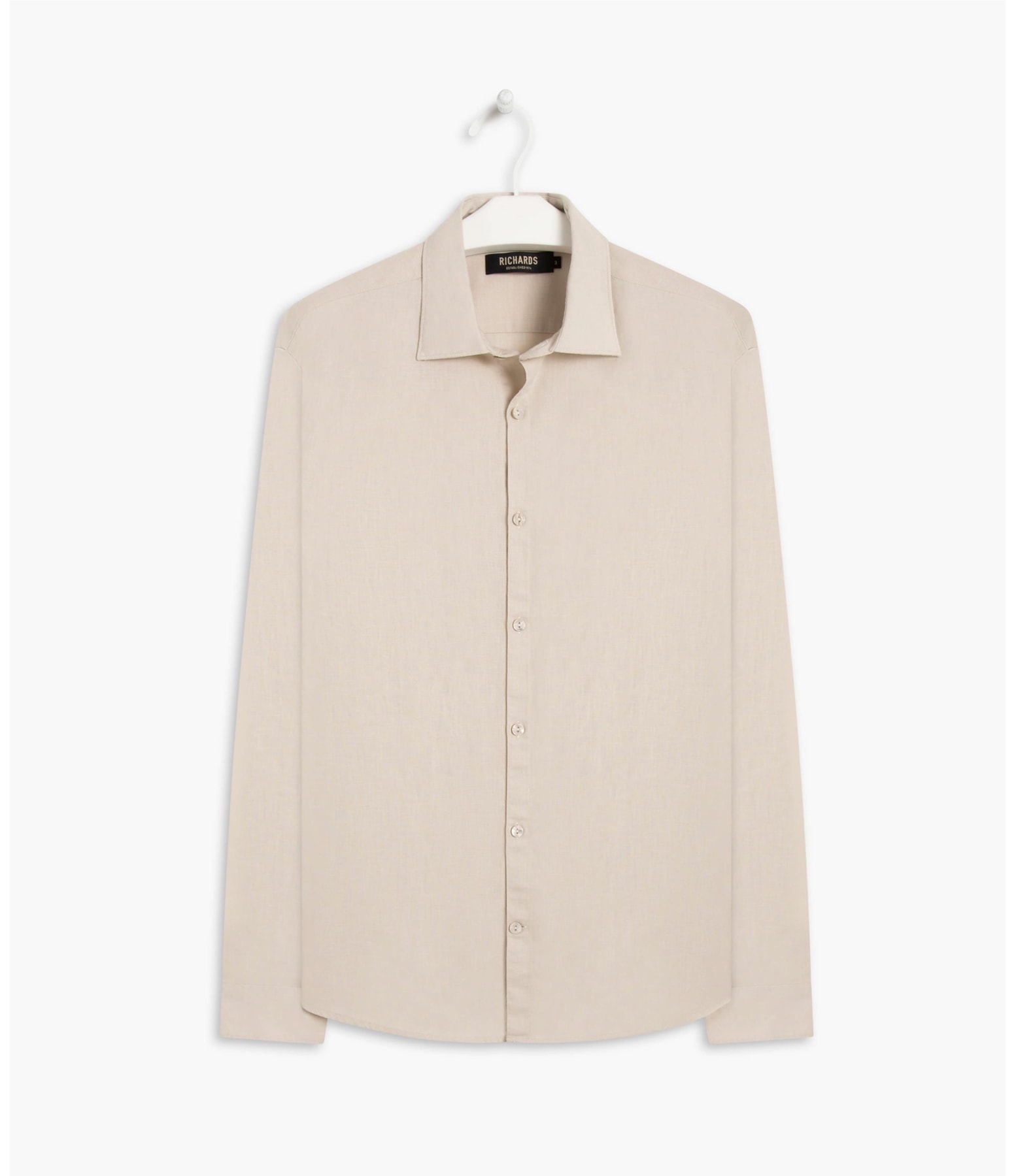 Camisa Linho  Garment Dye Natural