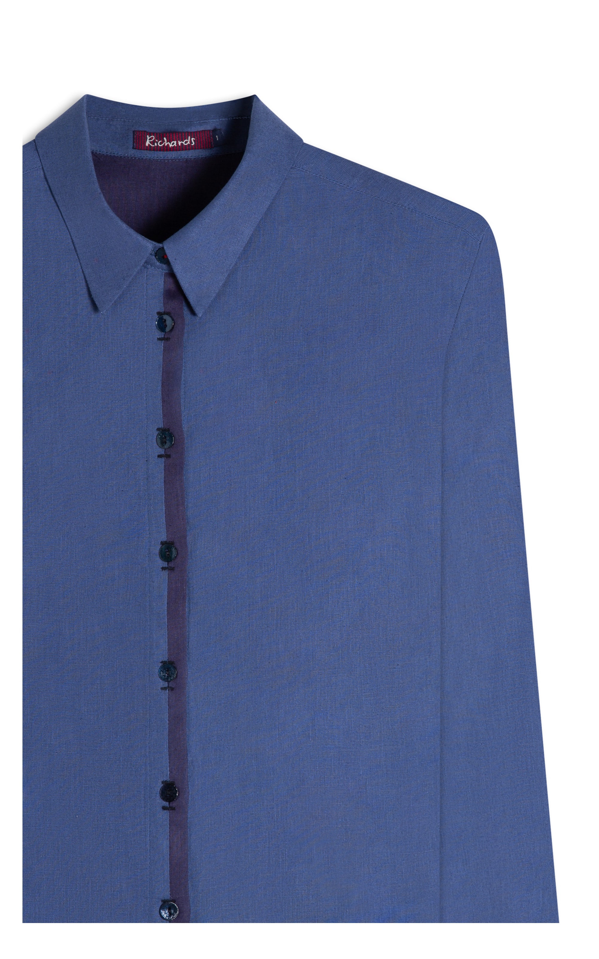 Camisa Linho  Gaya Purple Blue