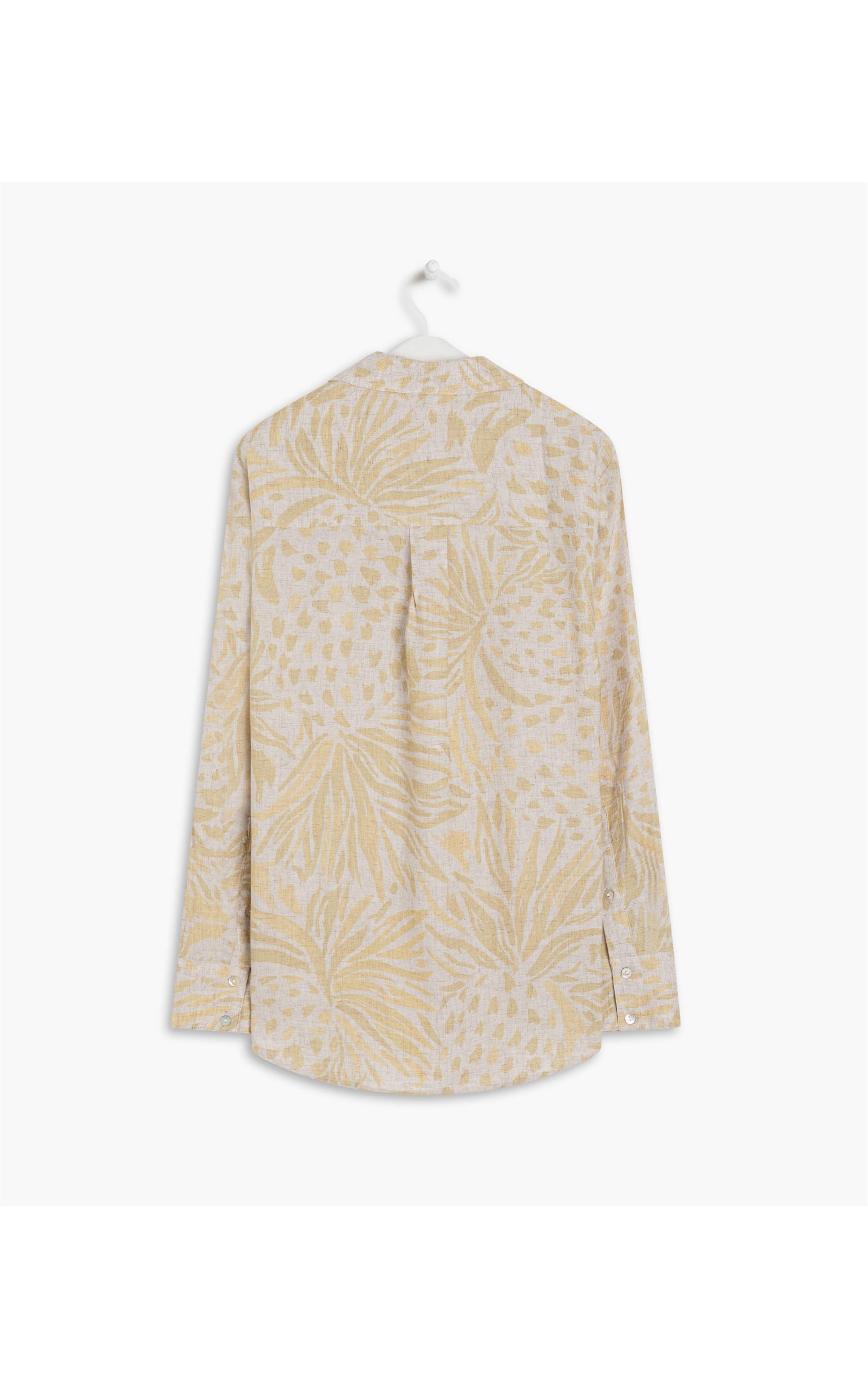 Camisa Linho  Genebra Abacaxi Amarelo Claro