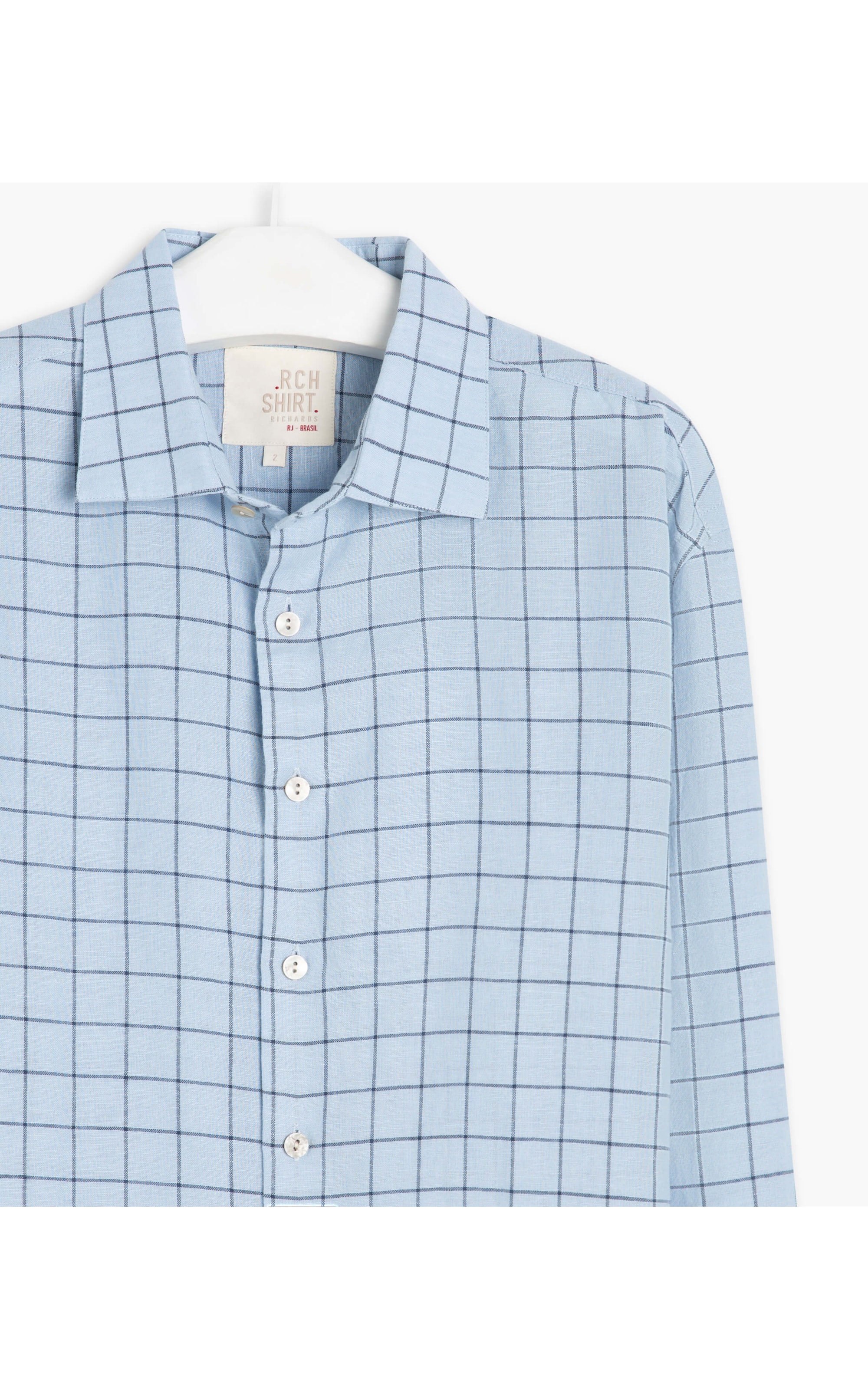 Camisa Linho  Gil Azul Bic