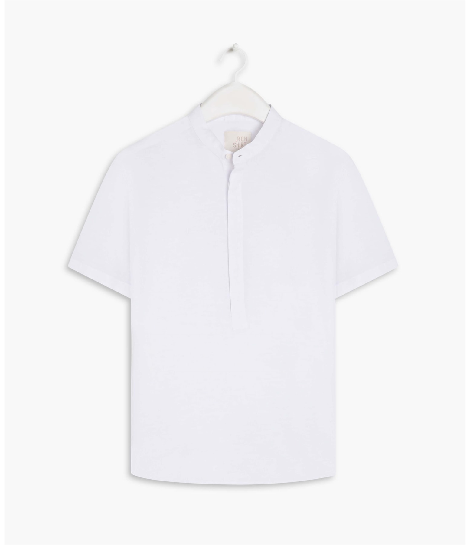 Camisa Linho  Gola Padre Branco