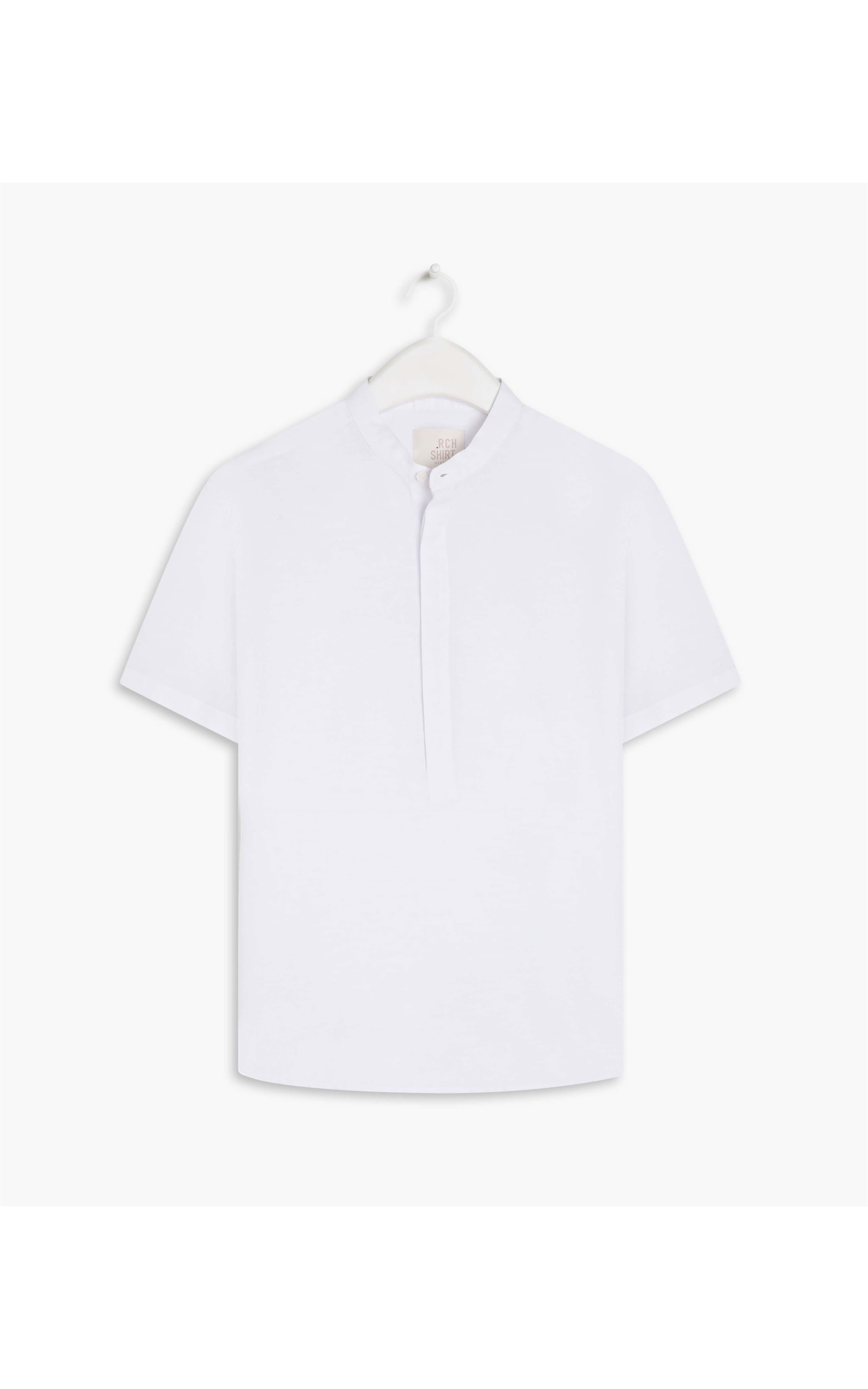 Camisa Linho  Gola Padre Branco
