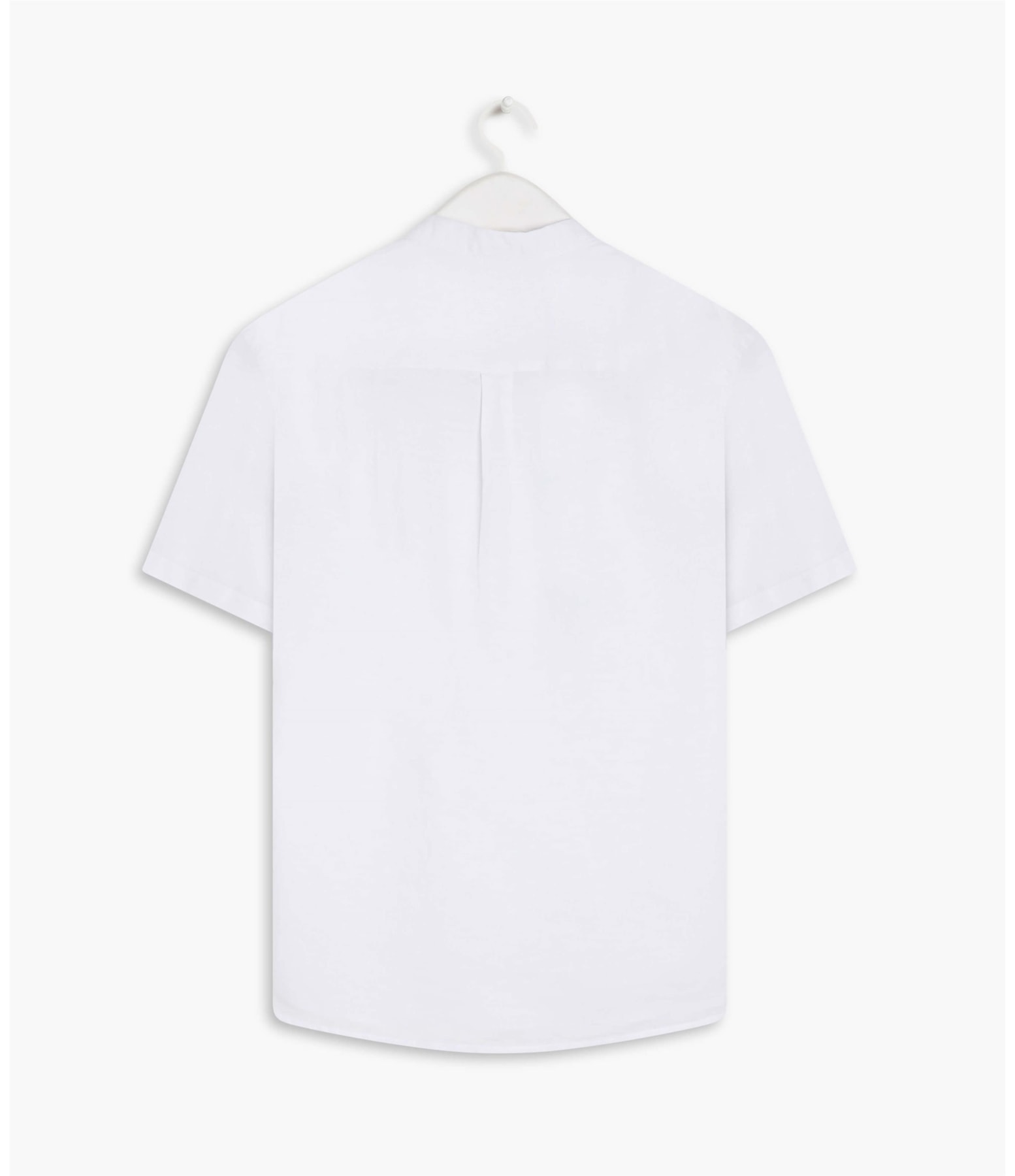 Camisa Linho  Gola Padre Branco
