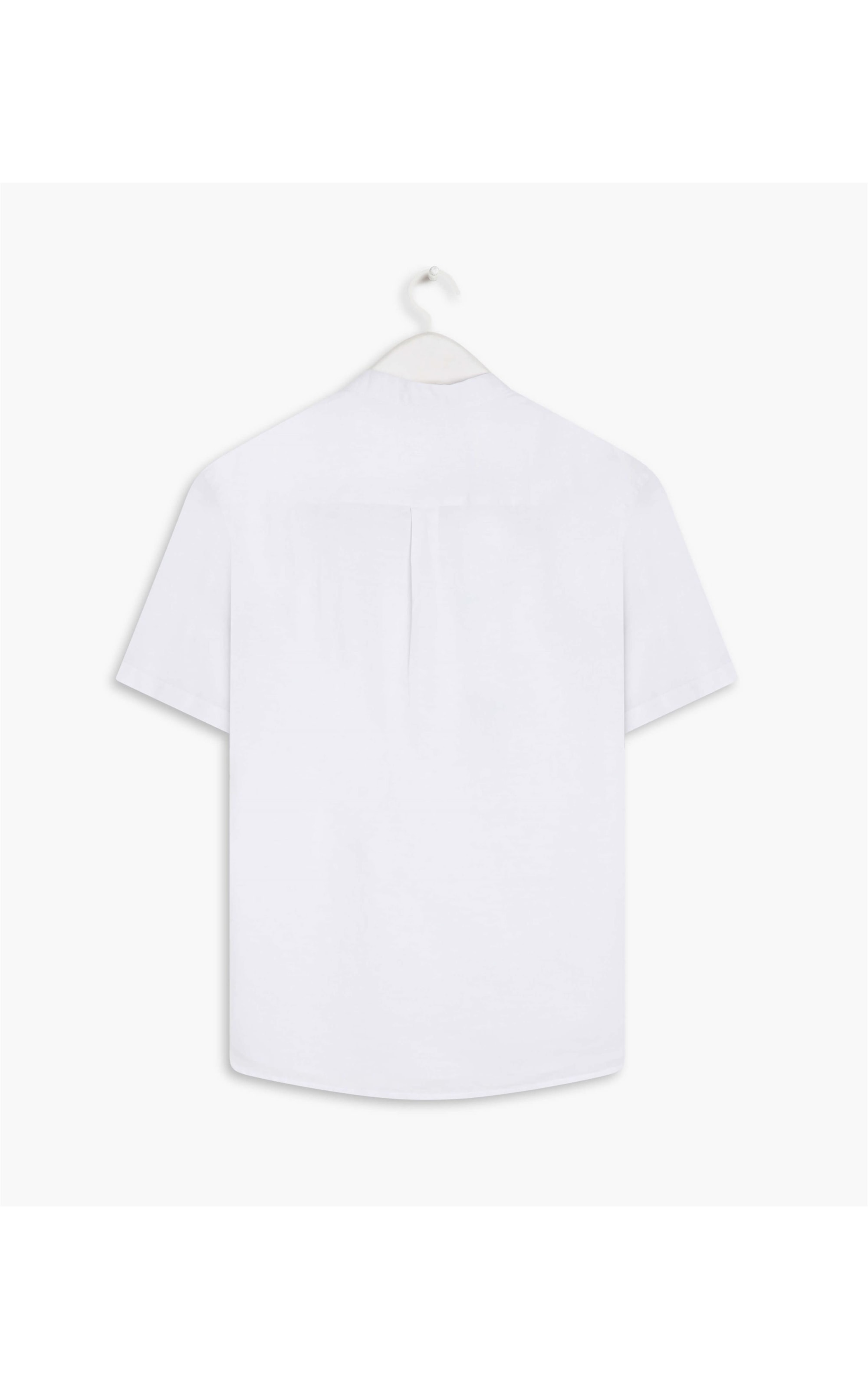 Camisa Linho  Gola Padre Branco