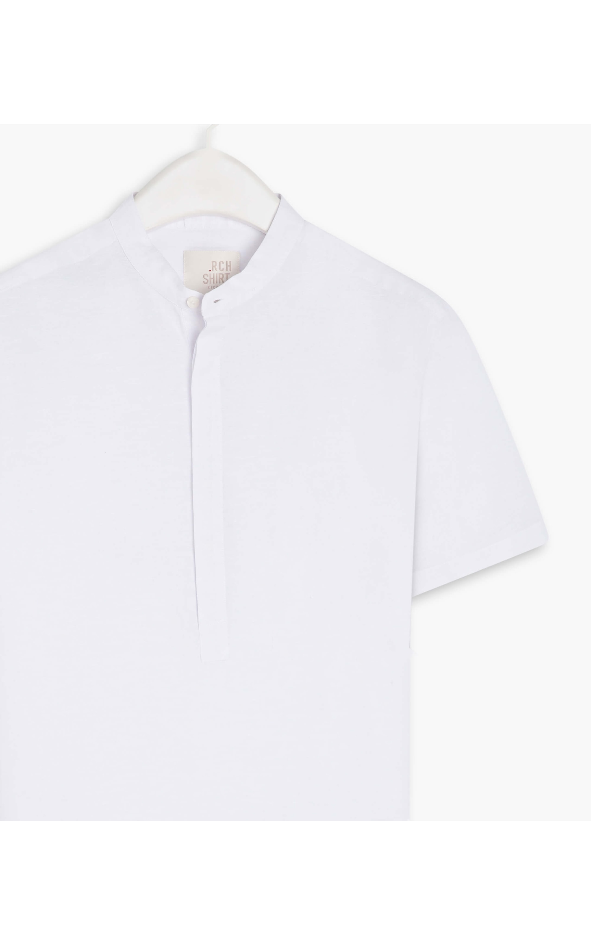 Camisa Linho  Gola Padre Branco