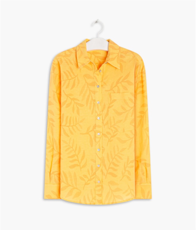  Camisa Linho  Grimaldi Laranja